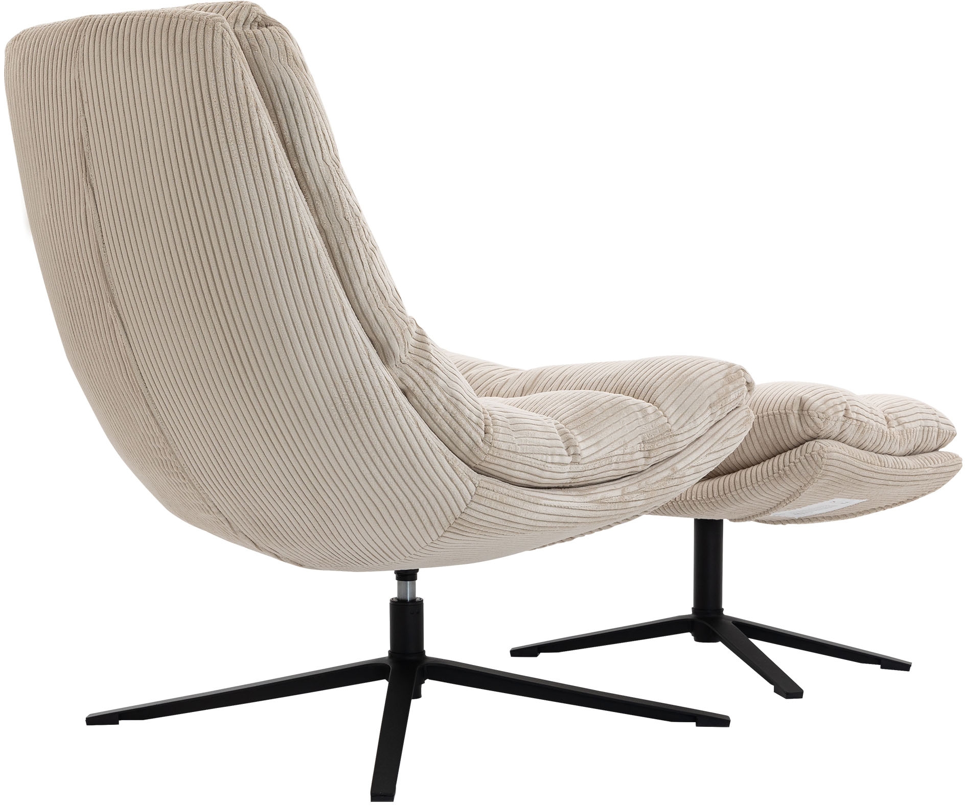 Duo Collection Relaxsessel »Porto« 360° drehbar, doppelte Polsterung, mit Hocker, bis 115 kg belastbar