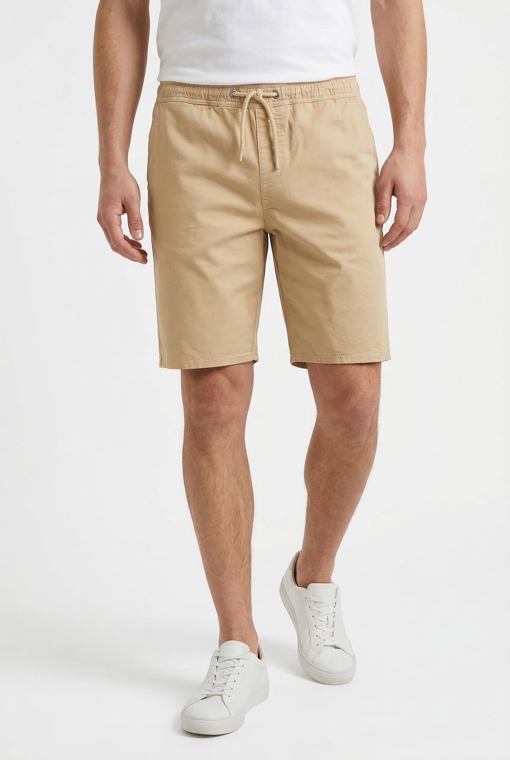 Shorts BLEND "BHMAXIM BB RLX EASYPULL SHORTS", Herren, Gr. 5XL, N-Gr, starfish, Web, Obermaterial: 97% Baumwolle, 3% Elasthan, unifarben, relaxed fit knielang, Hosen Shorts, in großen Größen