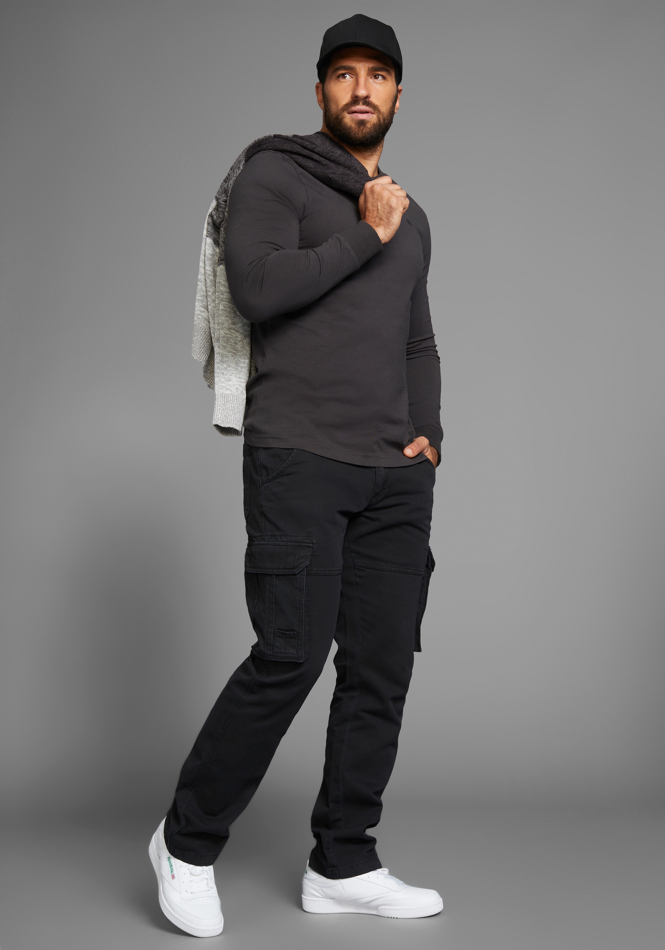 H.I.S Henleyshirt, mit Knopfleiste - NEUE KOLLEKTION
