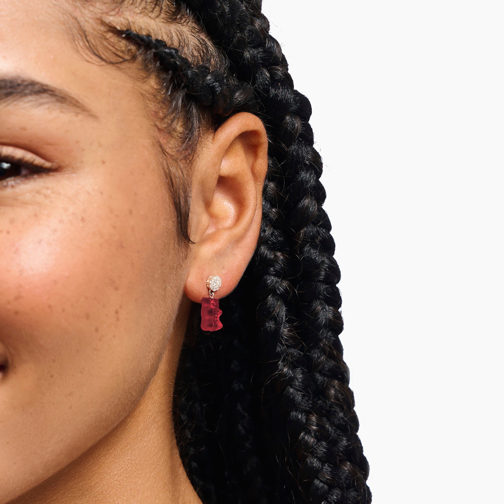 THOMAS SABO Paar Ohrstecker »THOMAS SABO x HARIBO: Ohrstecker mit Goldbär«, mit Kristallglas, Zirkonia (synth.)