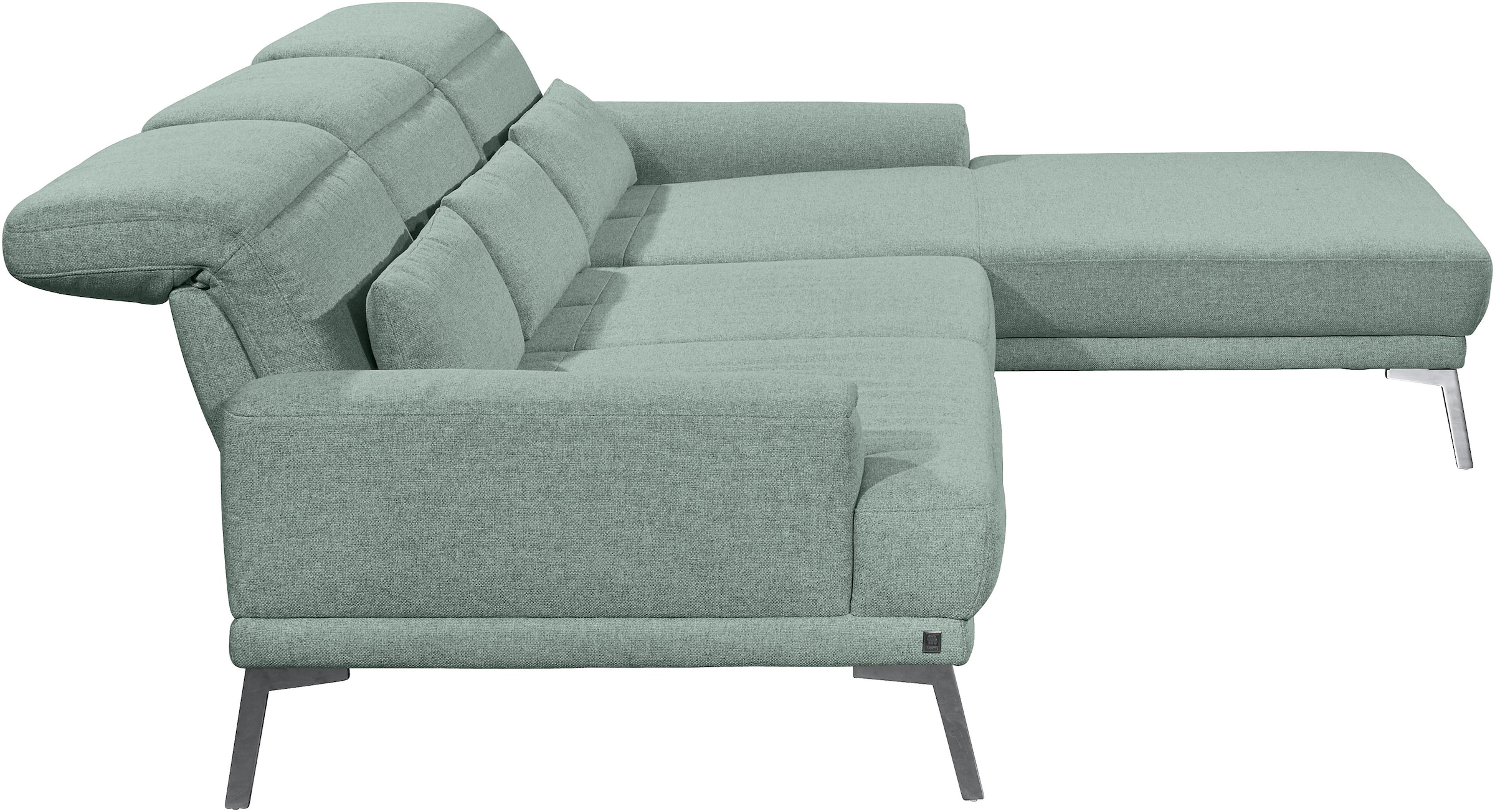 Musterring Ecksofa »MR 4580«, mit Kopf- und Sitztiefenverstellung, Metallfuß chrom, 288 x 193/220cm