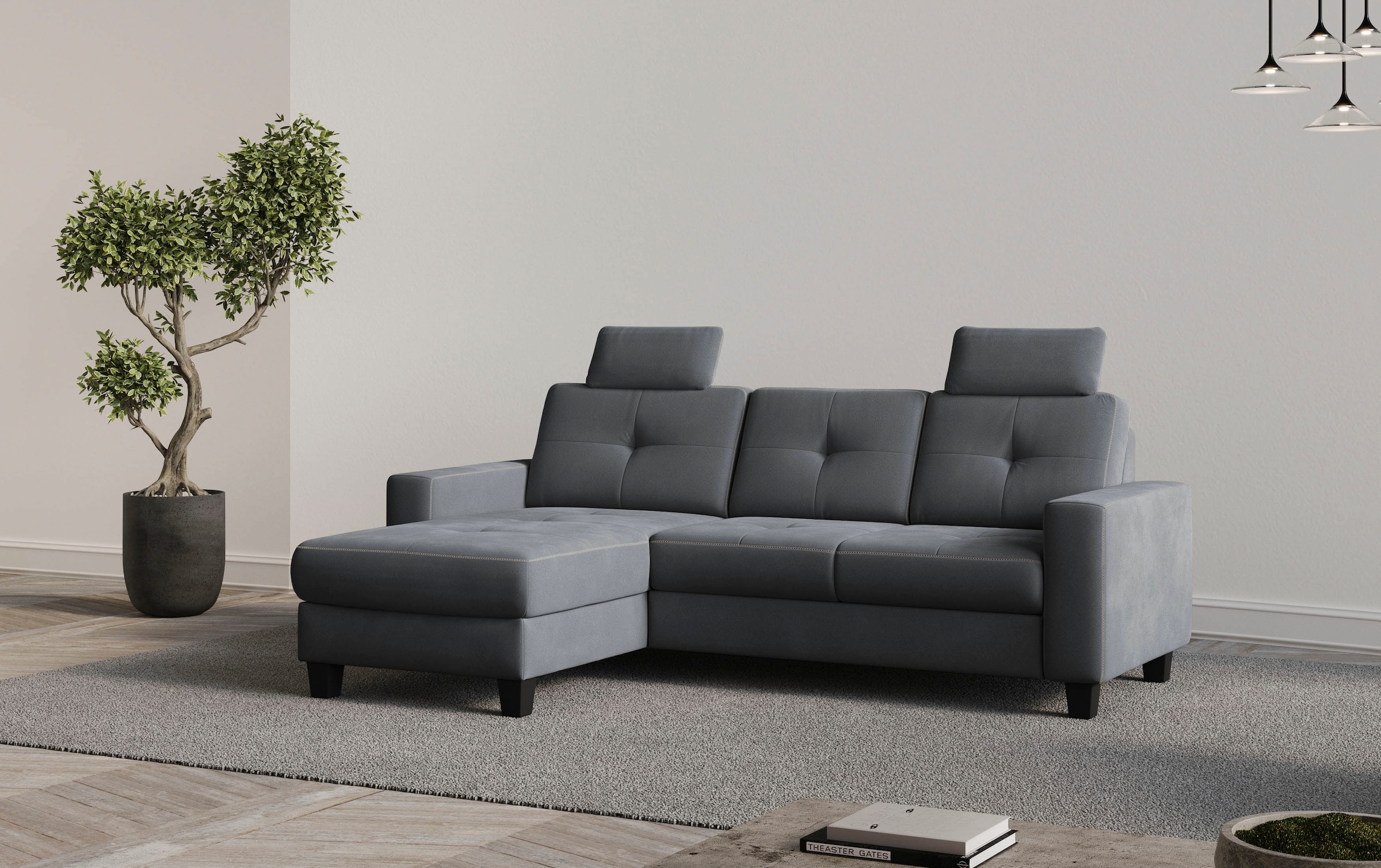 Places of Style Ecksofa "Varese", wahlweise mit Bettfunktion und Bettkasten günstig online kaufen
