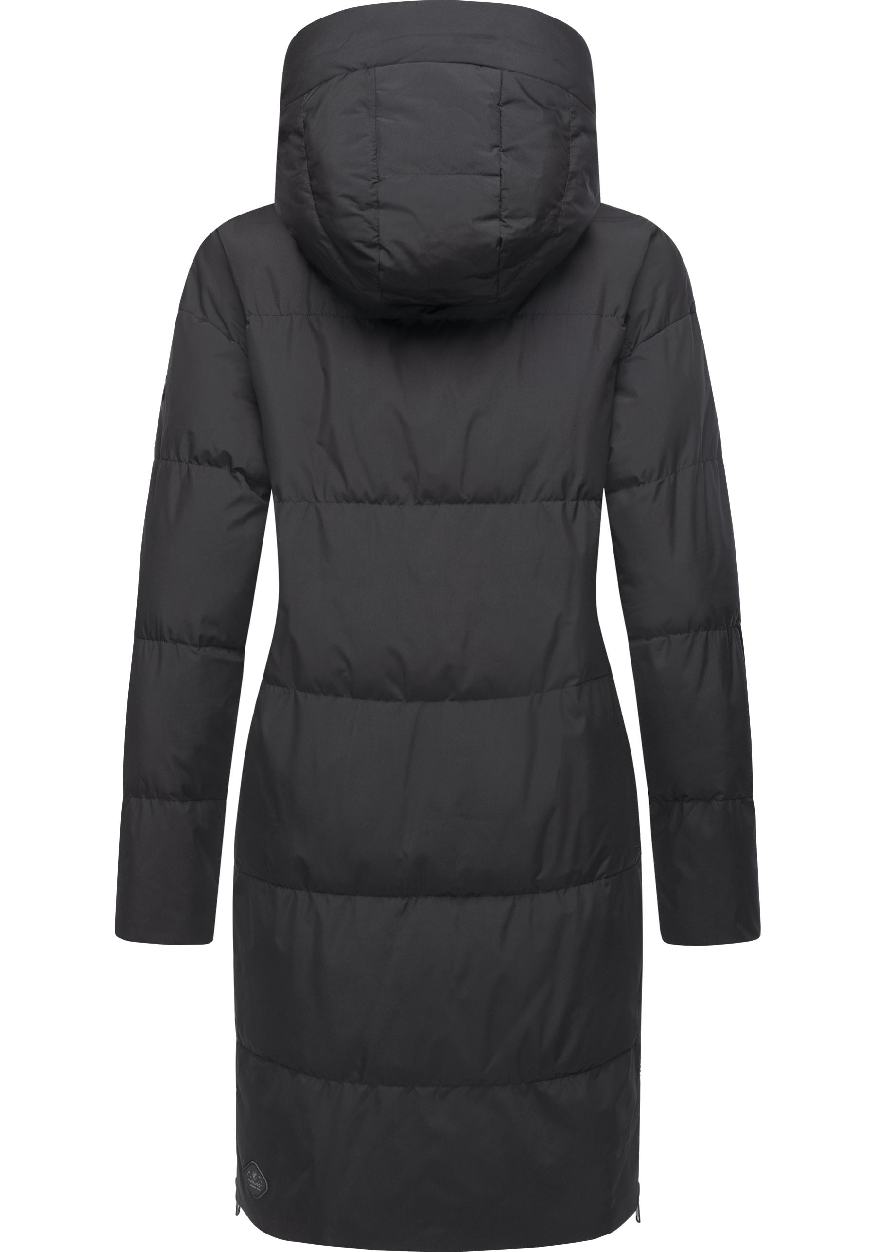 Ragwear Wintermantel »Jumana«, Damen Mantel aus modernem Materialmix mit Kapuze