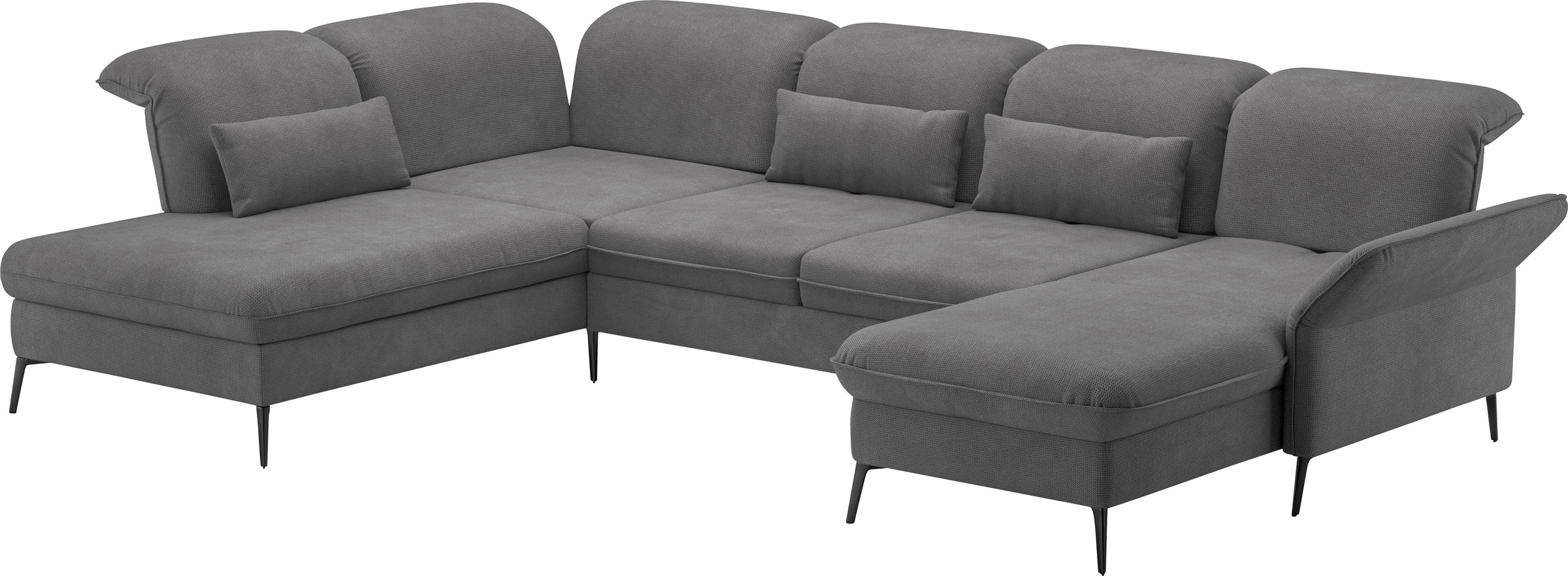 sit&more Wohnlandschaft »Emely, inkl. Sitztiefenverstellung«, wahlweise mit Bettfunktion,Bettkasten,Kopf- & Armteilverstellung