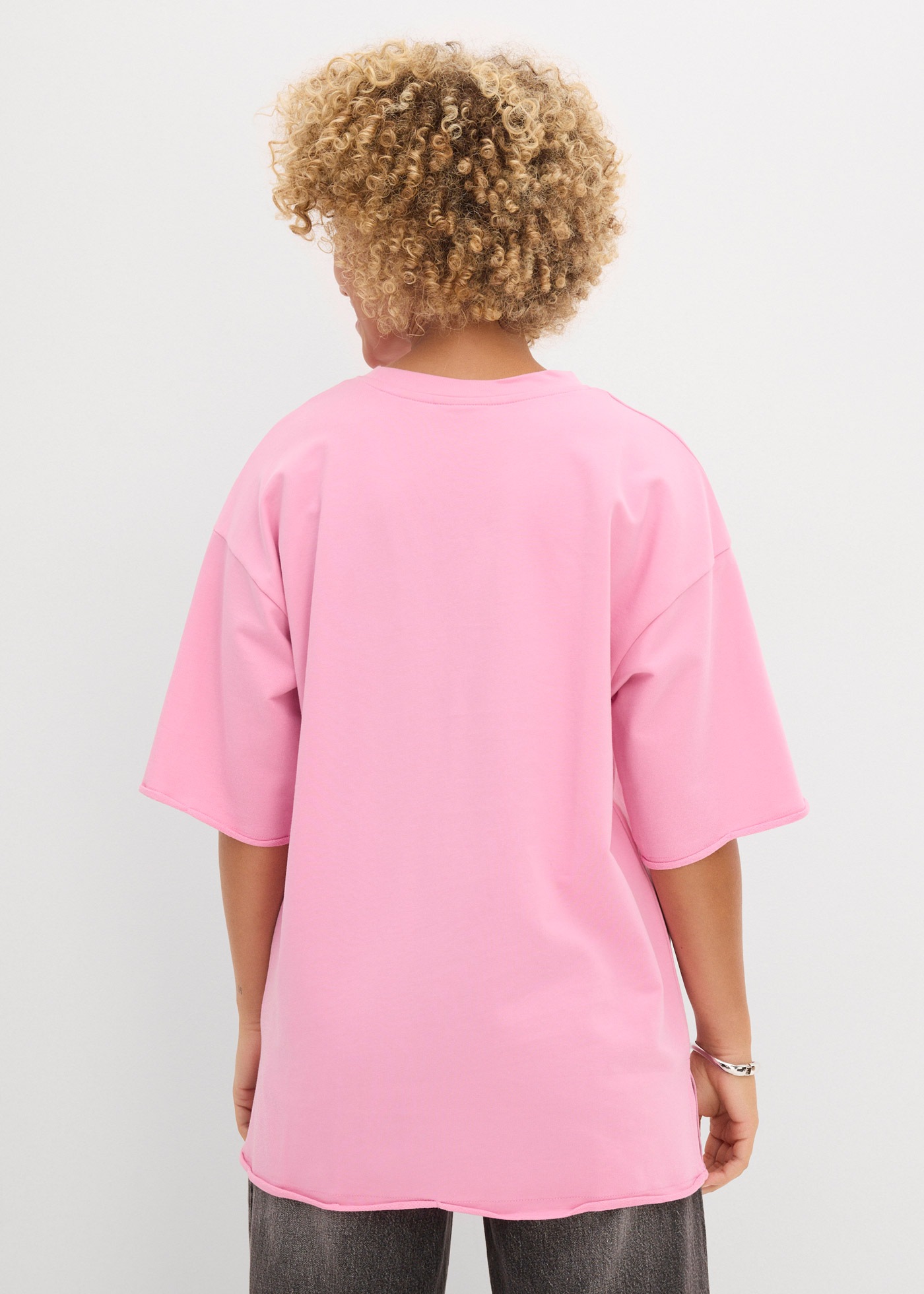 bonprix Longsweatshirt, 1 tlg. lässige Passform, Halbarm-Design, aus reiner günstig online kaufen