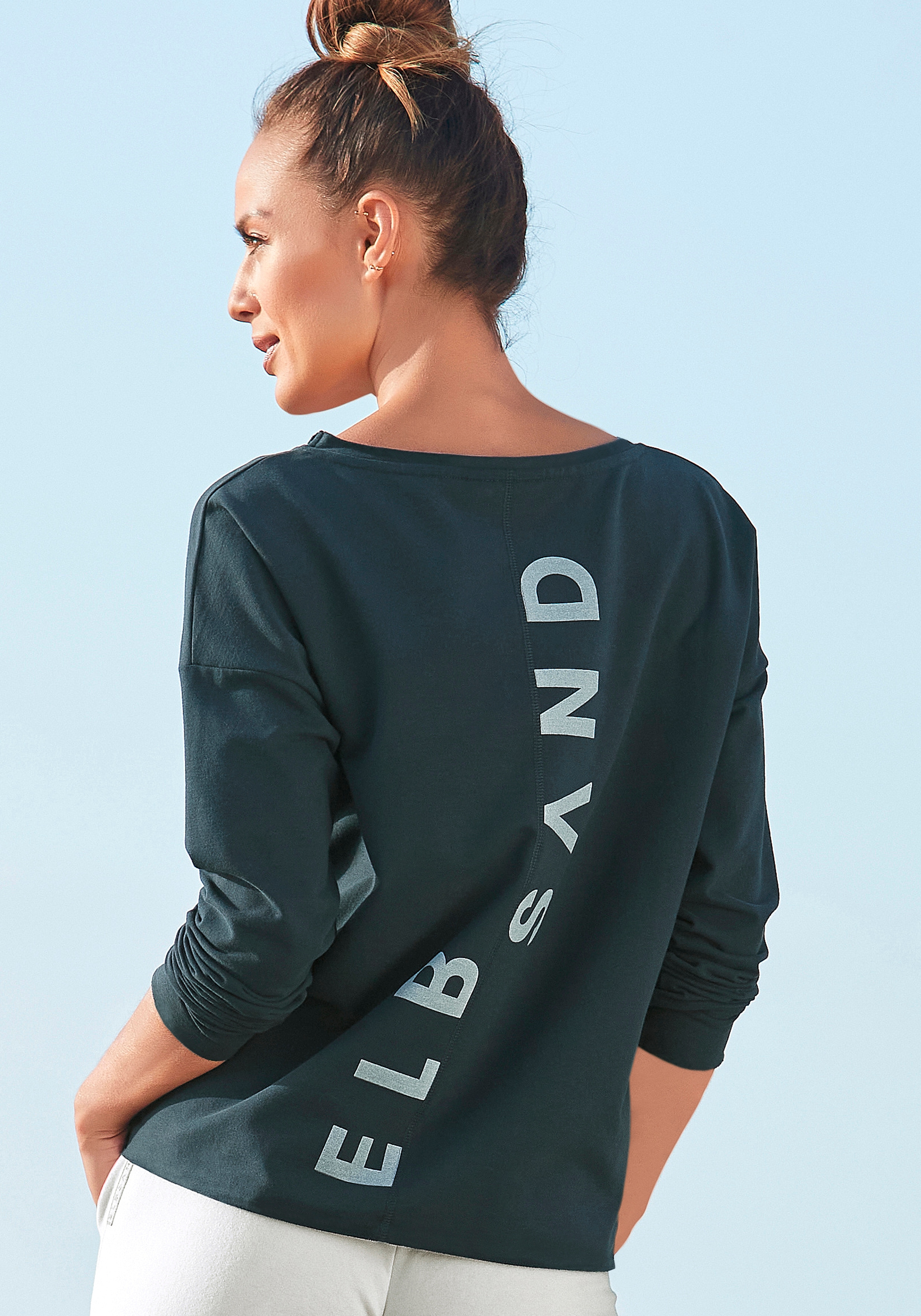 Elbsand Sweatshirt "Raina", mit Logoprint am Rücken, sportlich-casual