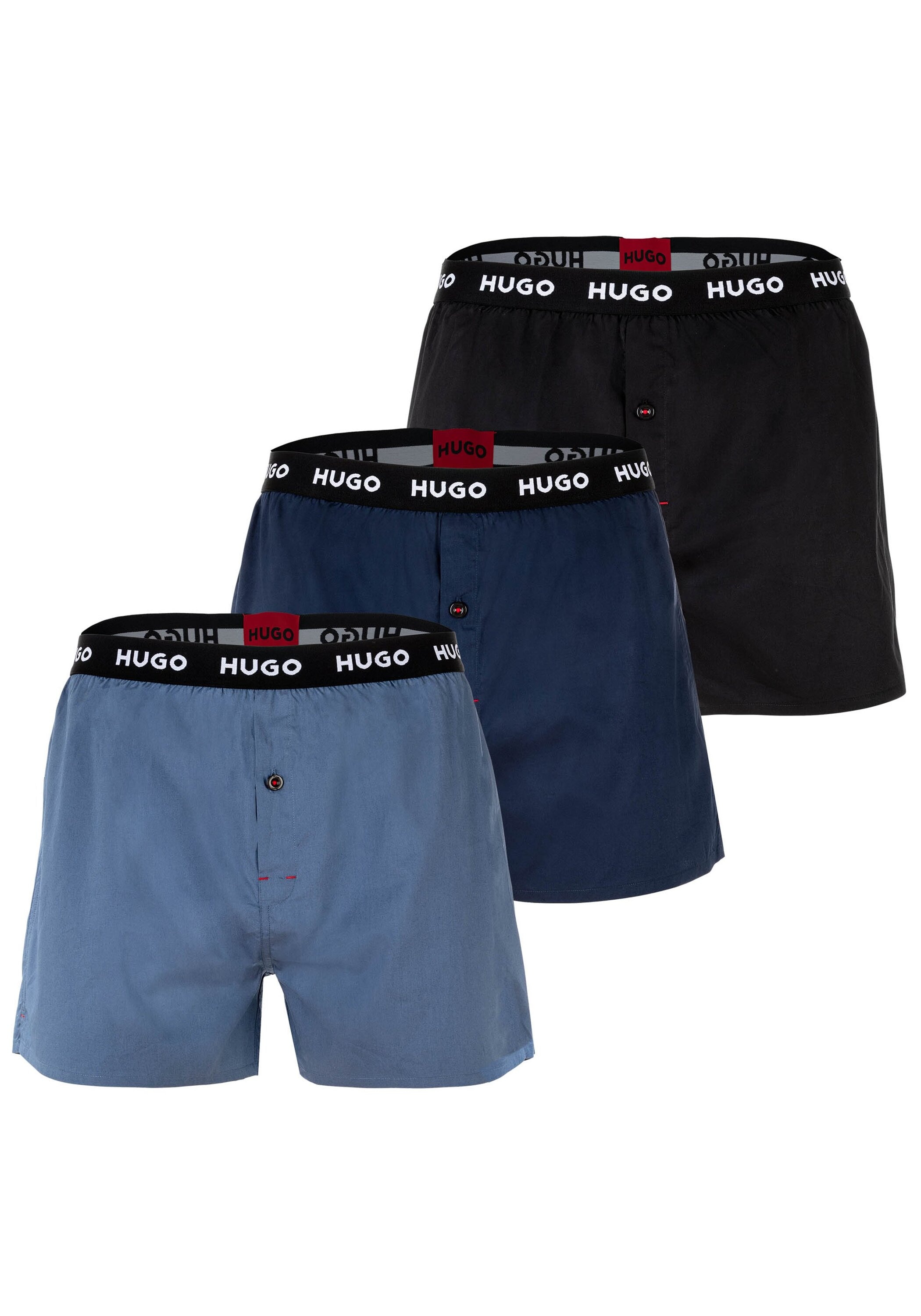 HUGO Boxershorts "Web-Boxershorts Woven Boxer Triplet 3er Pack"