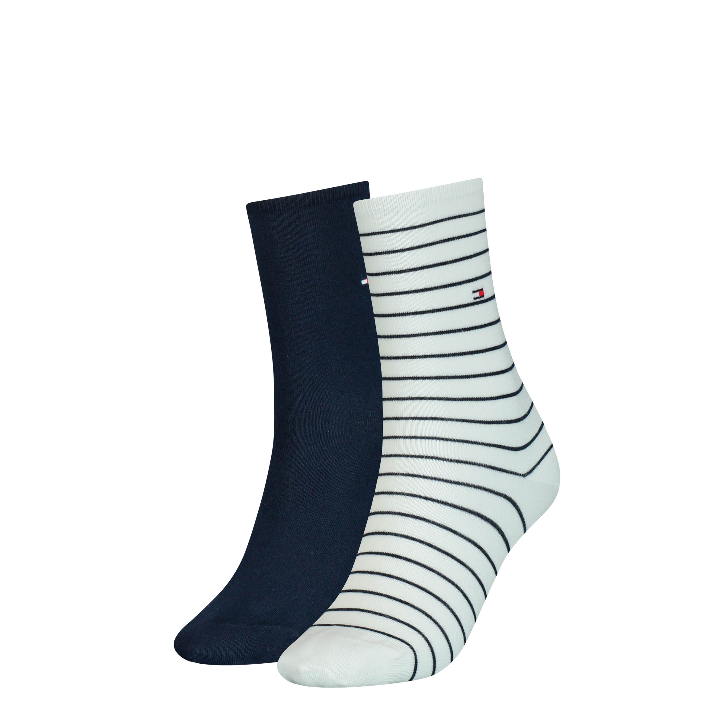Tommy Hilfiger 1100000002199 "TH WOMEN SOCK 2P SMALL STRIPE" 2 Paar, 2 Stk. tlg. mit schmalem Rippenbündchen, meliert, gestreift