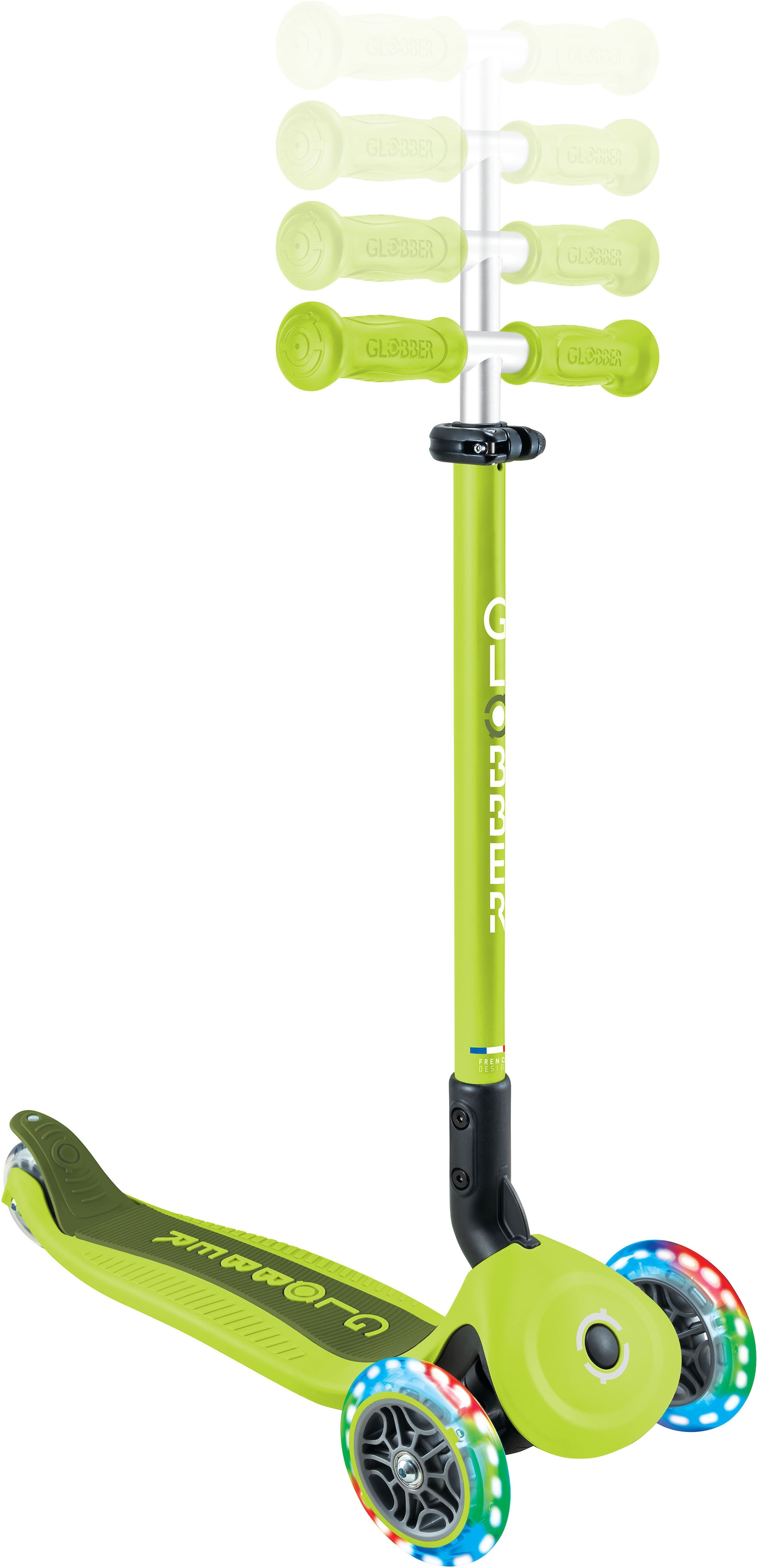 Globber Tretroller »GO-UP ACTIVE LIGHTS mit Leuchtrollen«