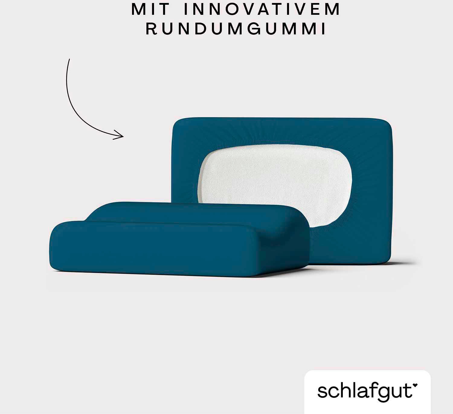 Schlafgut Kissenbezug »Pure flexibler Kissenbezug für Nackenstützkissen«, (1 St.), Bio-Baumwolle mit Elasthan, mit Gummizug, bügelfrei