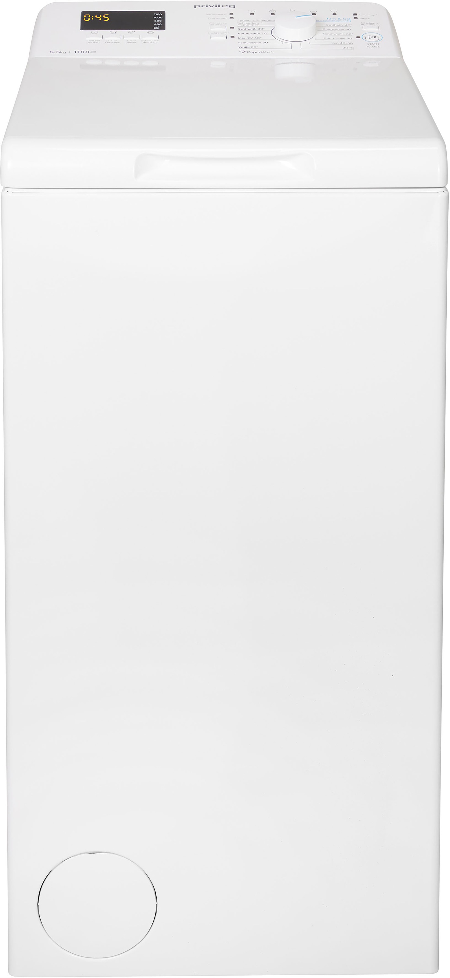 Privileg Waschmaschine Toplader "PWT LC55 DE" 5,5 kg 1100 U/min Turn&Go, Ra günstig online kaufen