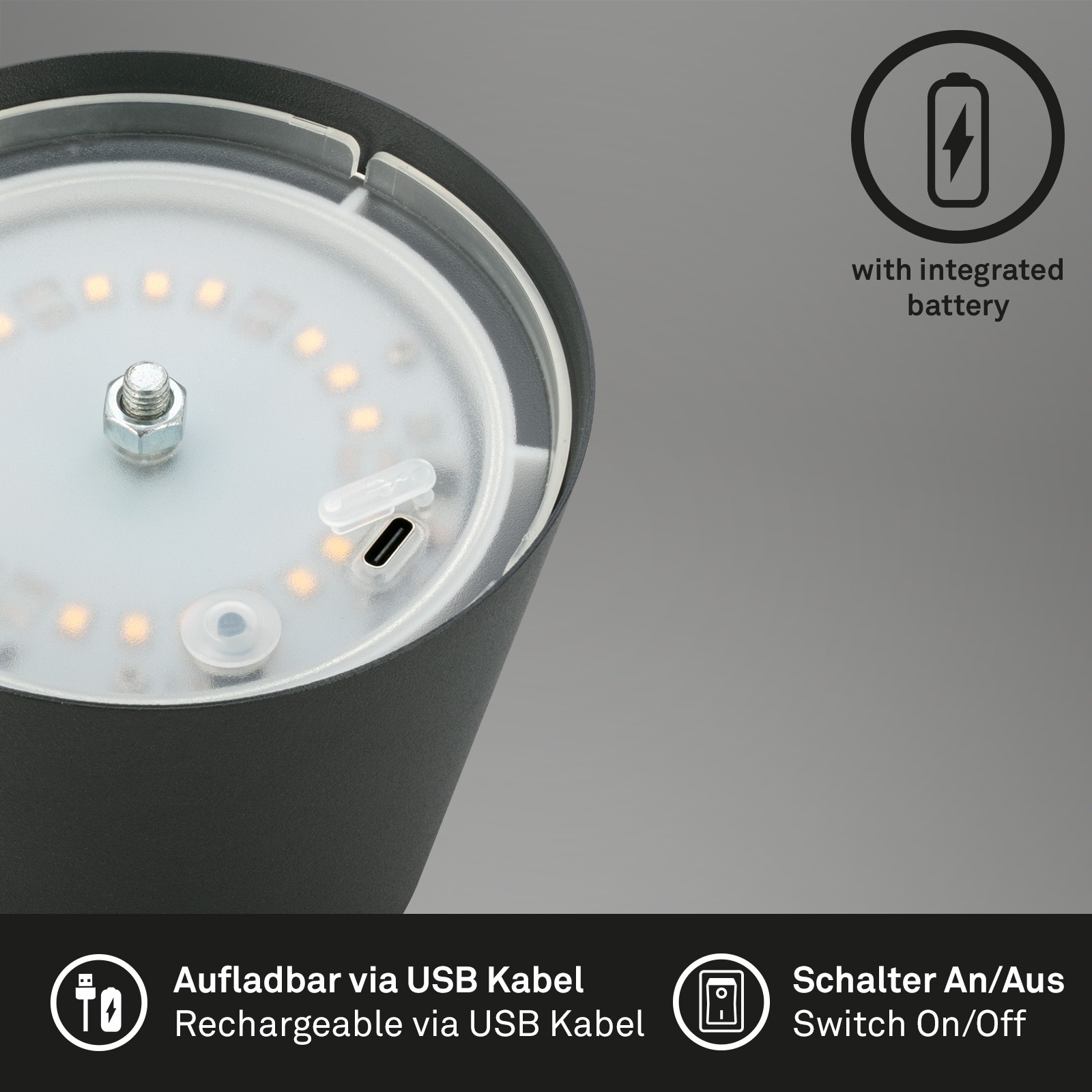 Briloner Leuchten LED Außen-Tischleuchte »Coloris«, Leuchtmittel LED-Modul | LED fest integriert