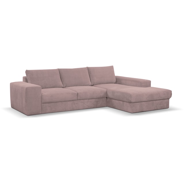 WERK2 Ecksofa »Rozzana«, Design Ecksofa mit hohem Komfort in trendig-weichem  Cord & Breitcord | BAUR