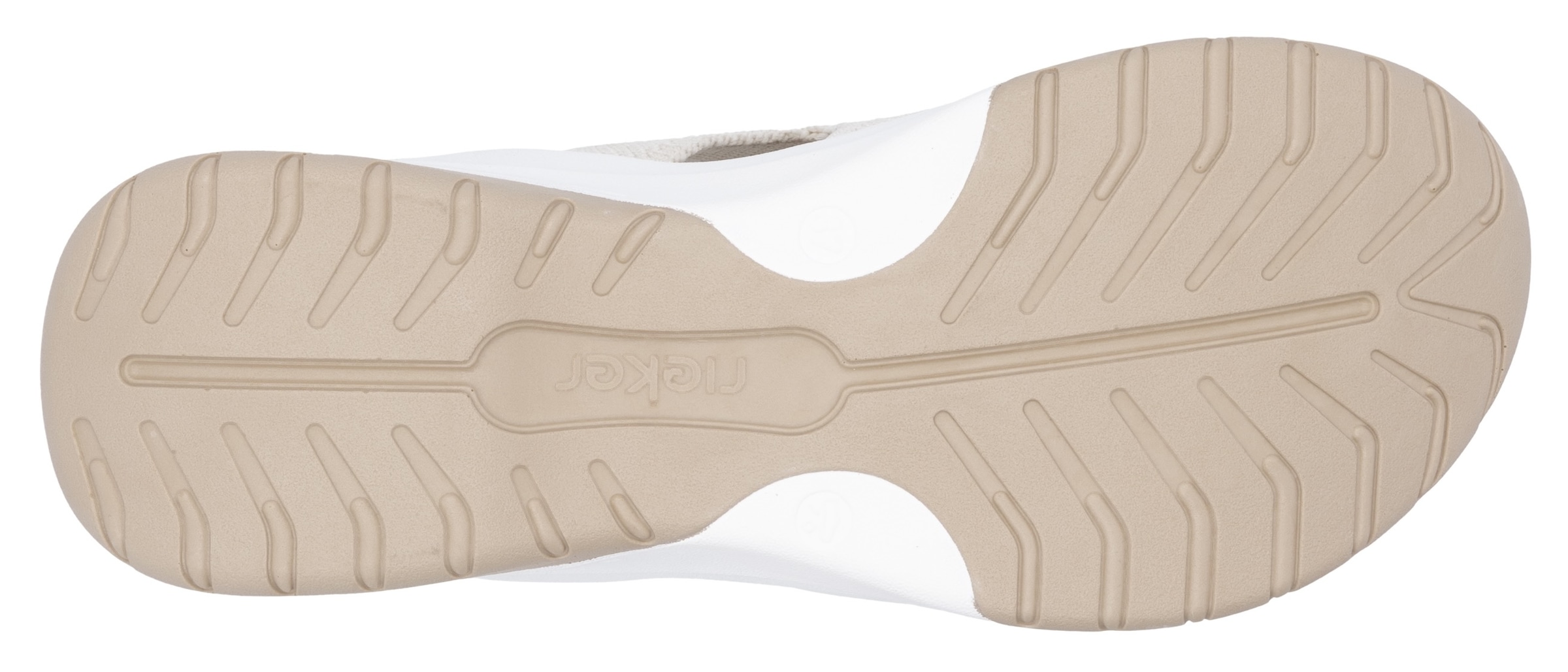 RIEKER Sport Pantolette »vegan«, Sommerschuh, Hausschuh, Keilabsatz, in der Maschine waschbar