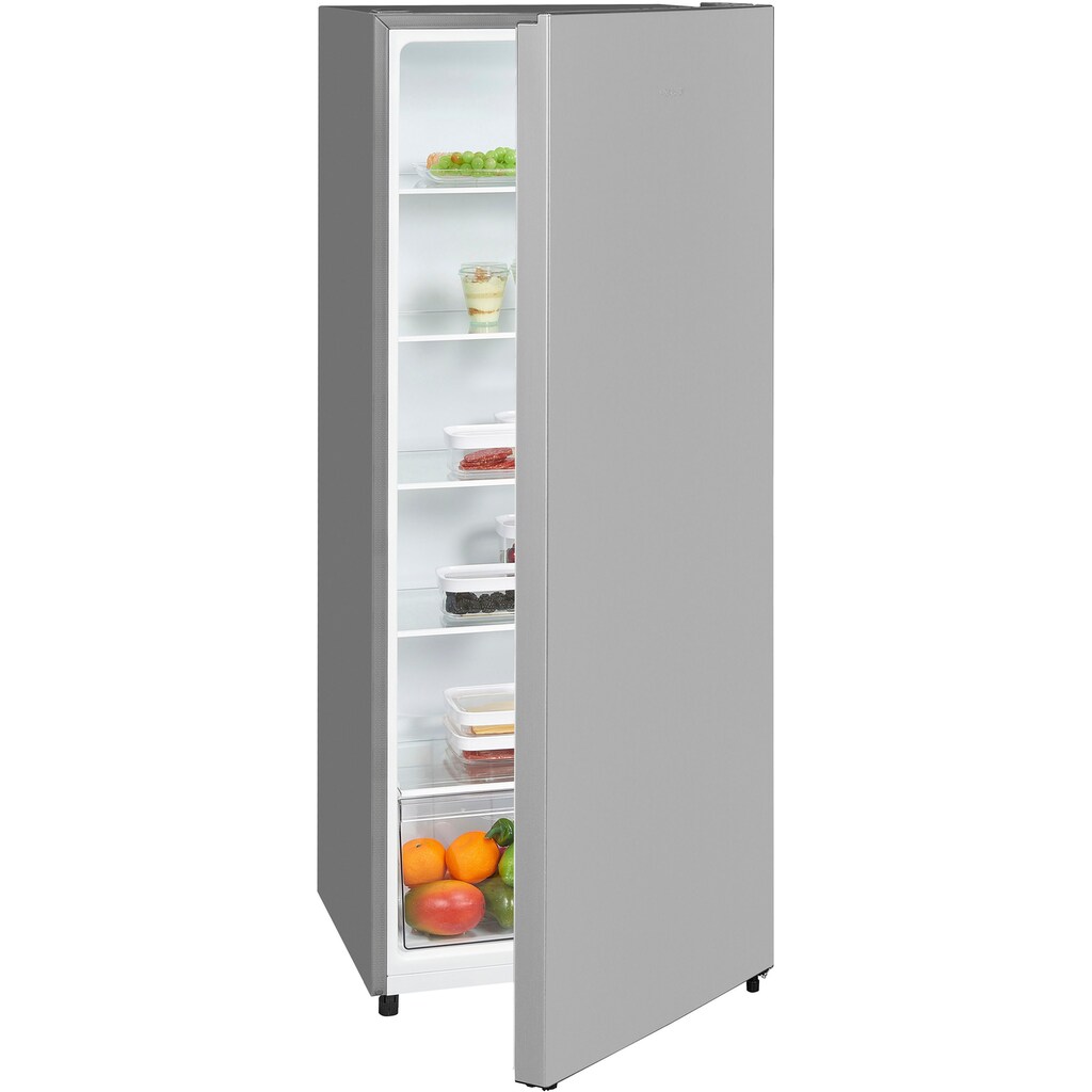 exquisit Vollraumkühlschrank, KS320-V-010E silber, 143,4 cm hoch, 55,0 cm breit, 242 L Volumen