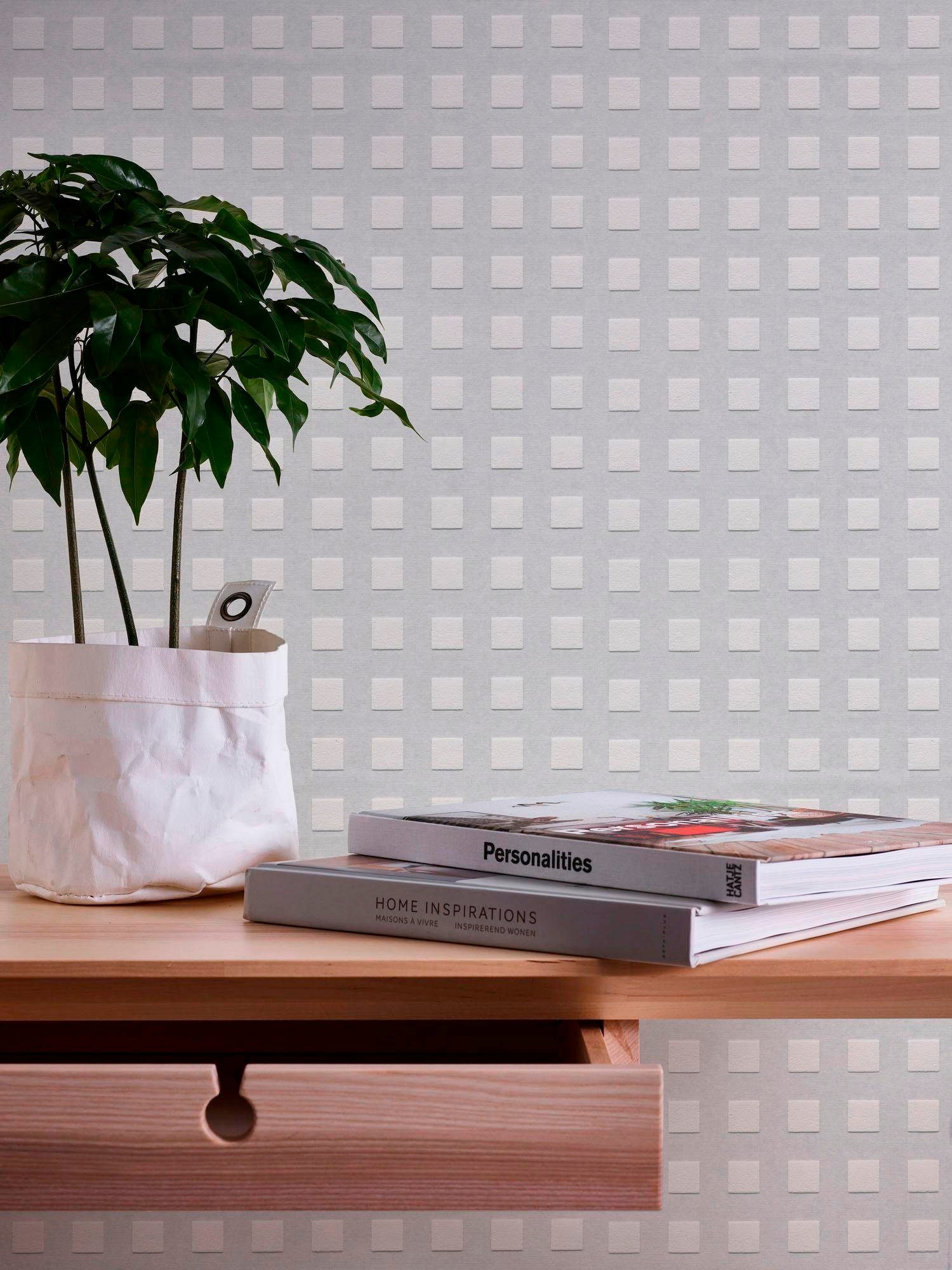 A.S. Création Vliestapete »Meistervlies«, geometrisch-grafisch-Motiv, Tapete Geometrisch Überstreichbar Tapeten Wohnzimmer modern Flur Optik