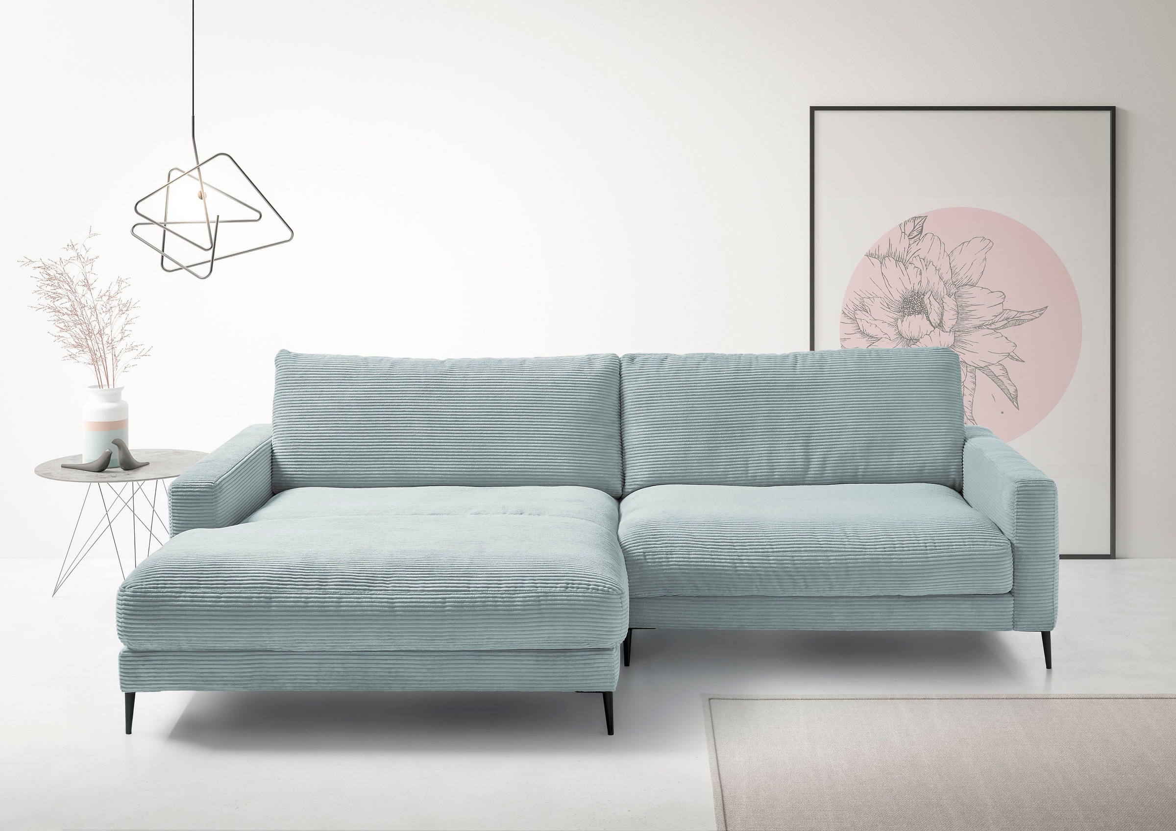 Home affaire Ecksofa "Downtown, B/T/H: 272/190/84 cm L-Form" weicher Sitzko günstig online kaufen