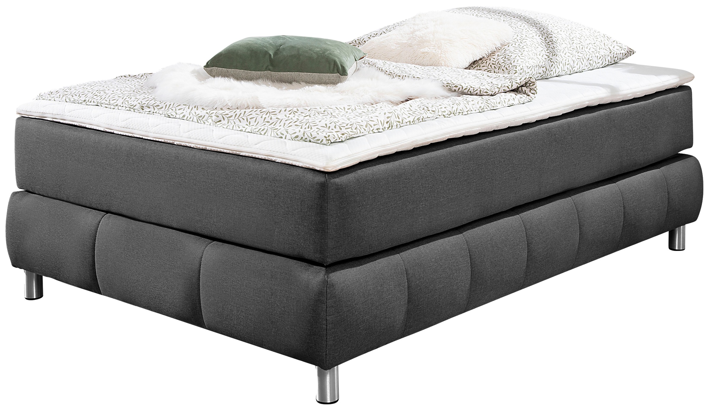 andas Boxspringbett "2" Ohne Kopfteil, inkl. Topper, auch in Überlänge 220 günstig online kaufen
