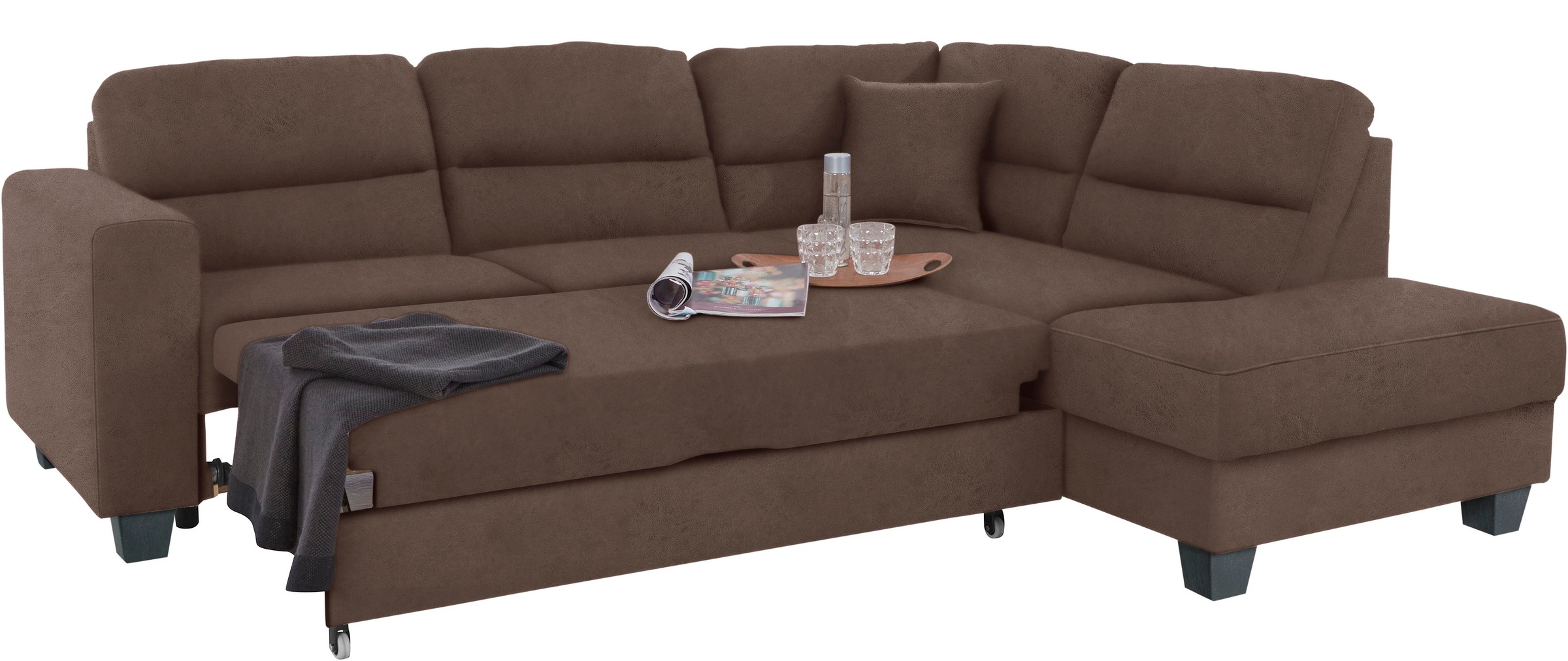 TRENDMANUFAKTUR Ecksofa »Chamber, L-Form«, inklusive einer Kopfstütze, wahlweise mit Schlaffunktion