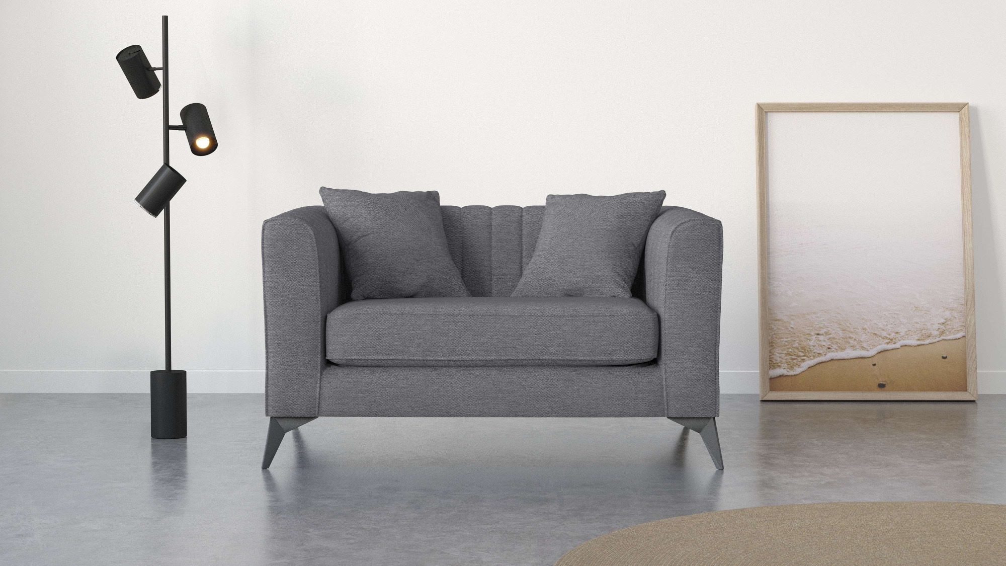 Home affaire Loveseat "MATTHEW Loungesessel, Maße B/T/H: 130/86/74 cm" incl günstig online kaufen