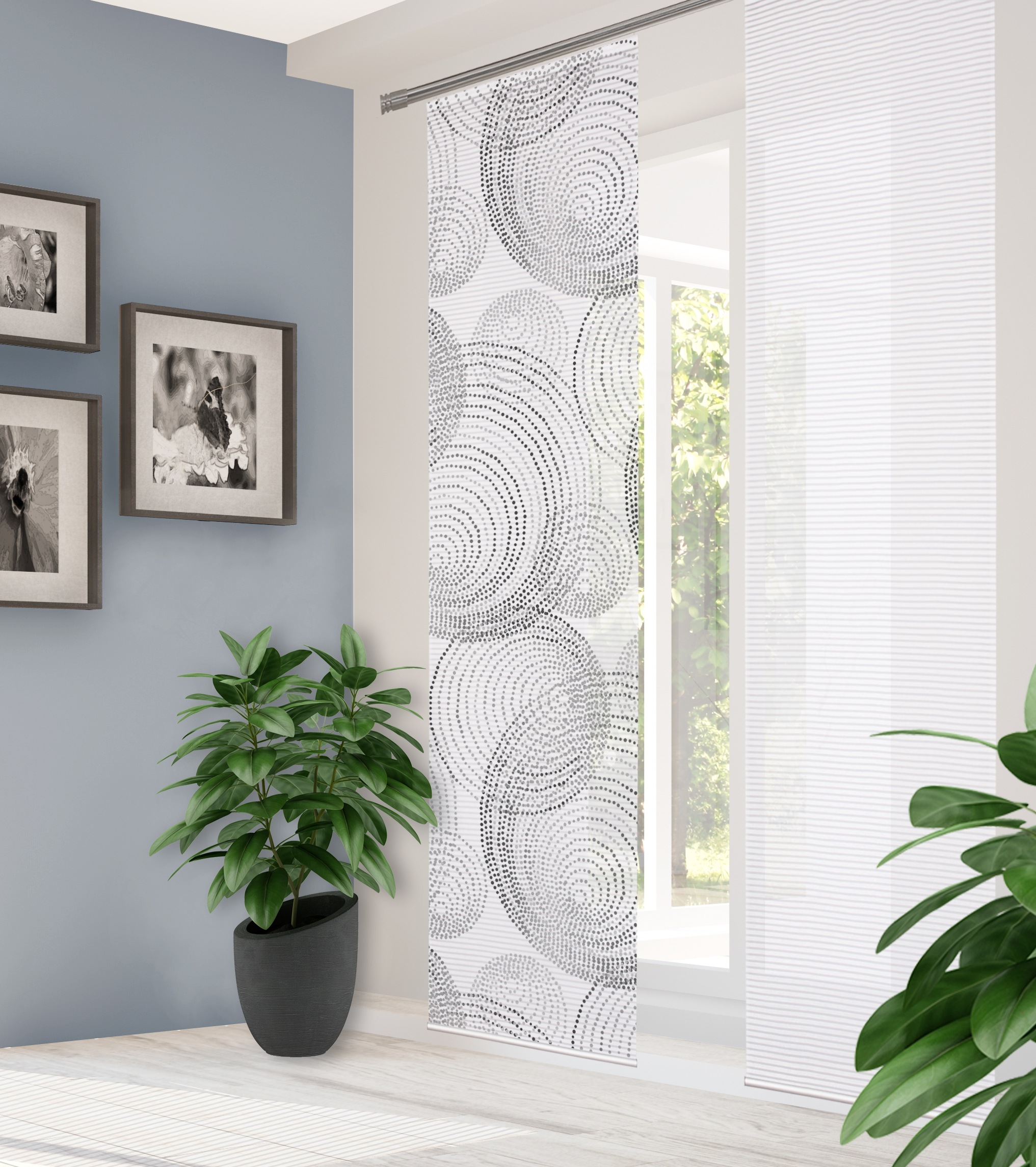 HOME in green Schiebegardine "SPIRO" Paneelwagen 1 Stk. tlg. DIGITALBEDRUCK günstig online kaufen