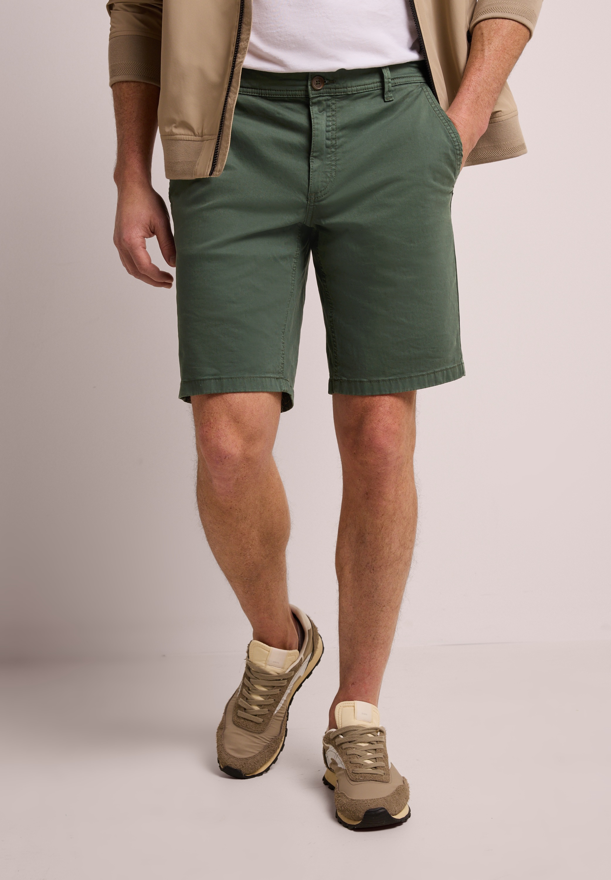 STREET ONE MEN Shorts aus Baumwolle mit Stretchanteil