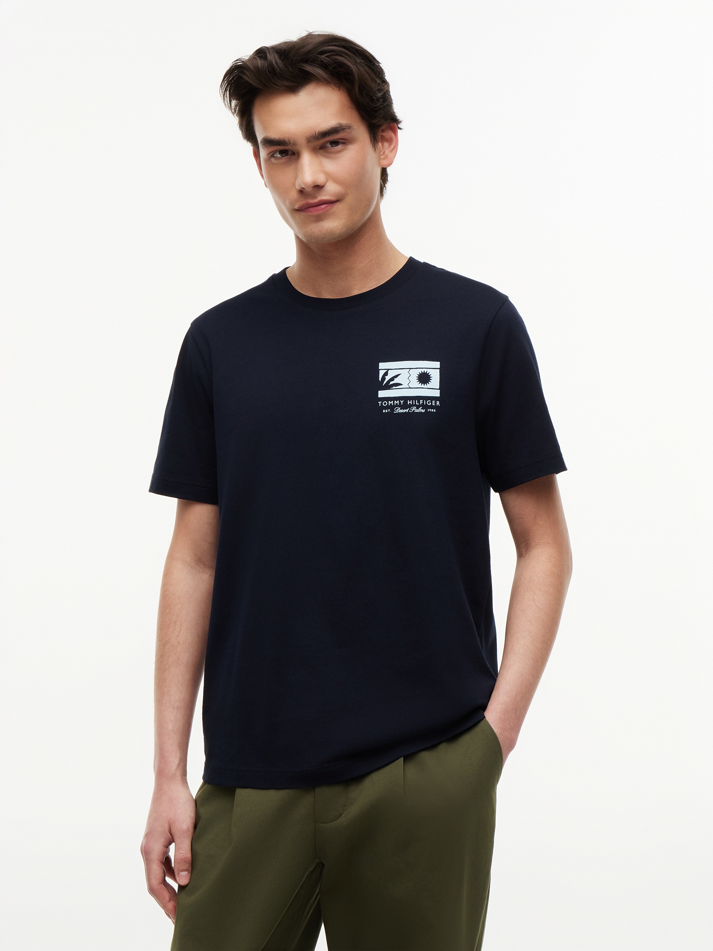 Tommy Hilfiger T-Shirt "MONO SUN GRAPHIC REGULAR TEE" aus Jersey mit Logo-Grafik