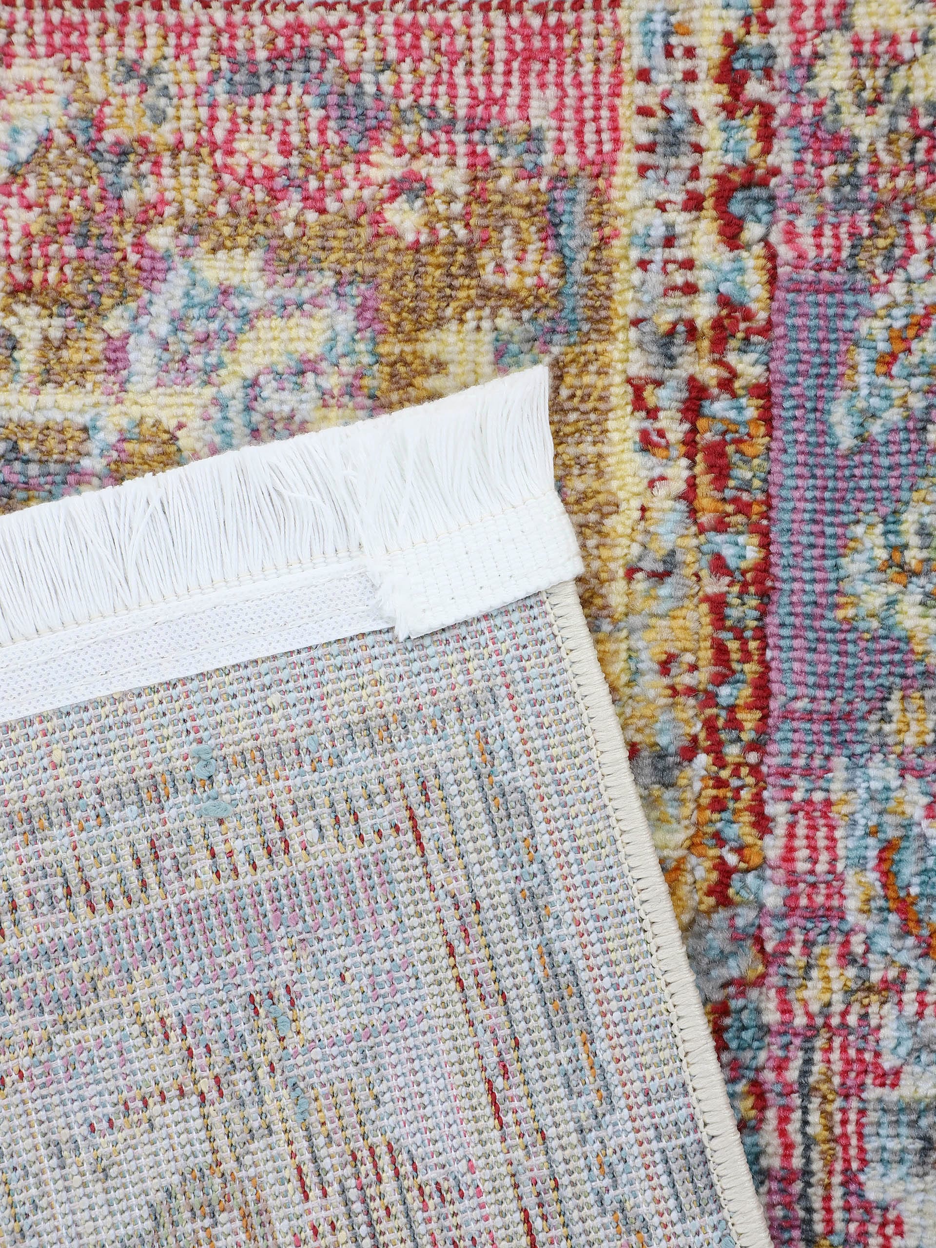 carpetfine Teppich »Esha«, rechteckig, Vintage Look, schöne Farben, mit Fransen, Wohnzimmer