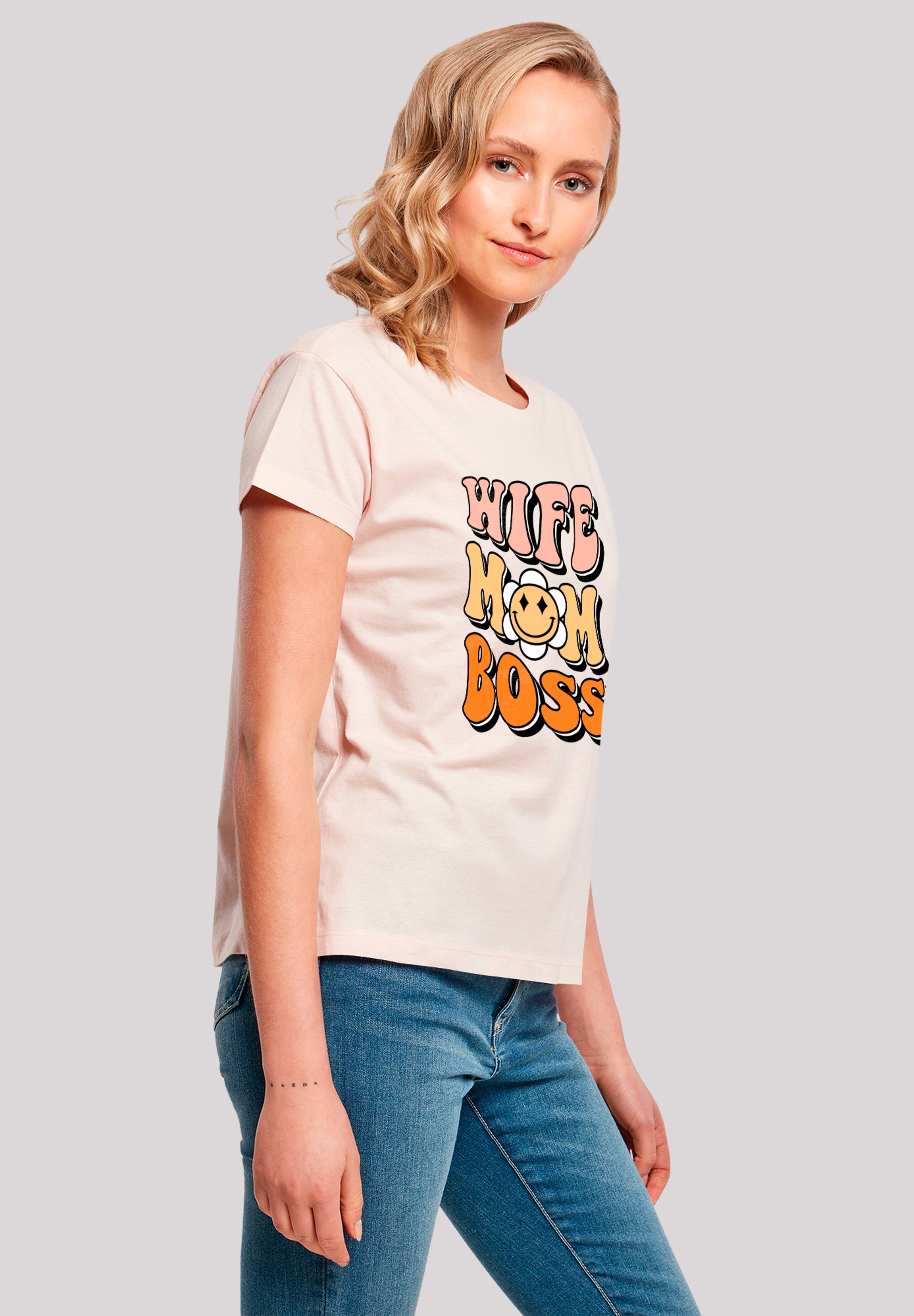 F4NT4STIC T-Shirt »Mothers Day Wife Mom Boss Empowering Message Modern«, Premium Qualität