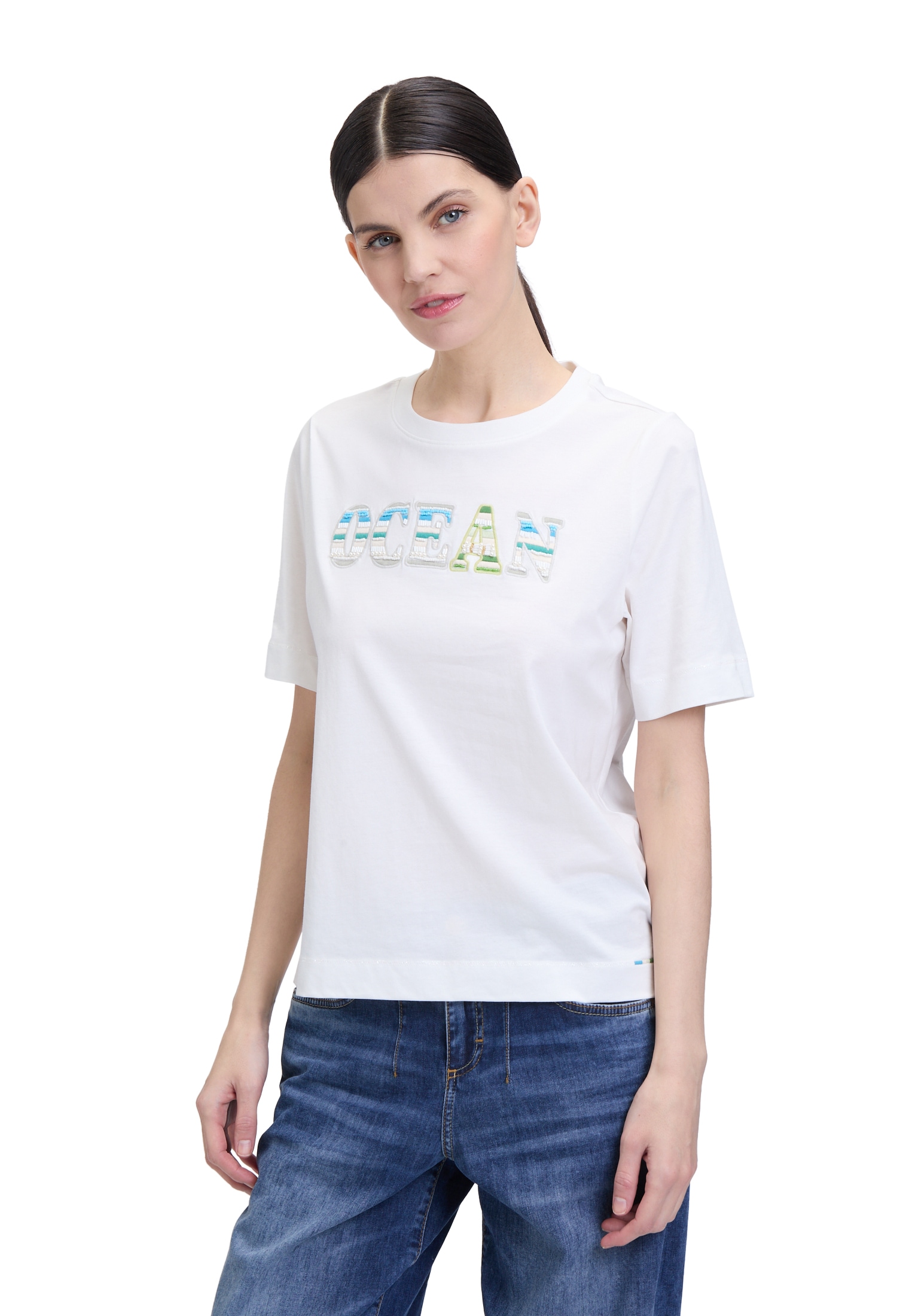 Cartoon Kurzarmshirt "Cartoon Damen Halbarm-Shirt mit Rundhalsausschnitt", günstig online kaufen