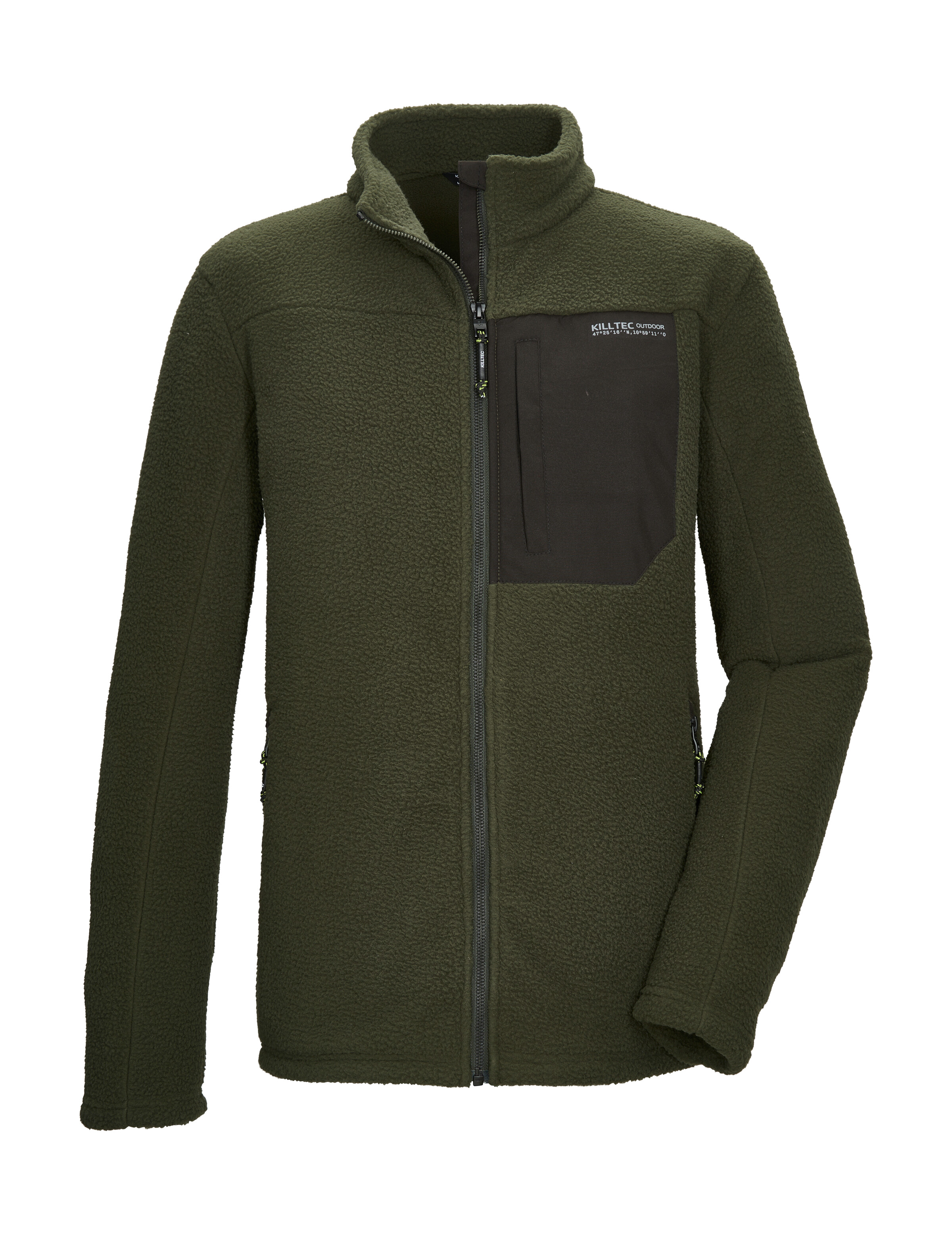 Killtec Fleecejacke "KOW 29 MN FLC JCKT" Sherpa Fleecejacke, warm, Kinnschutz, verschließbare Taschen