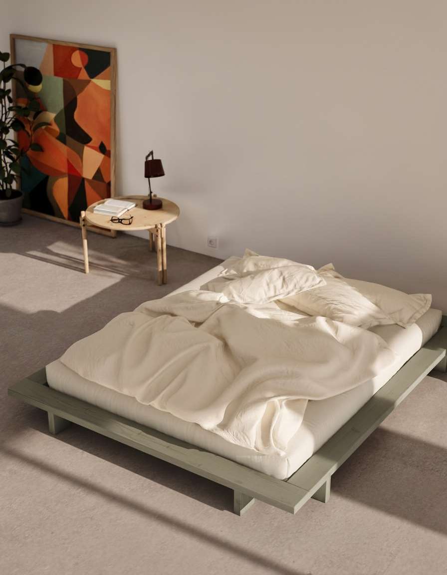 Karup Design Futonbett "Bettgestell JAPAN BED Futonbett aus FSC-zertifiziertem Massivholz" Mit Lattenrost, zeitlos, bequem & in mehreren Farben und Größen erhältlich