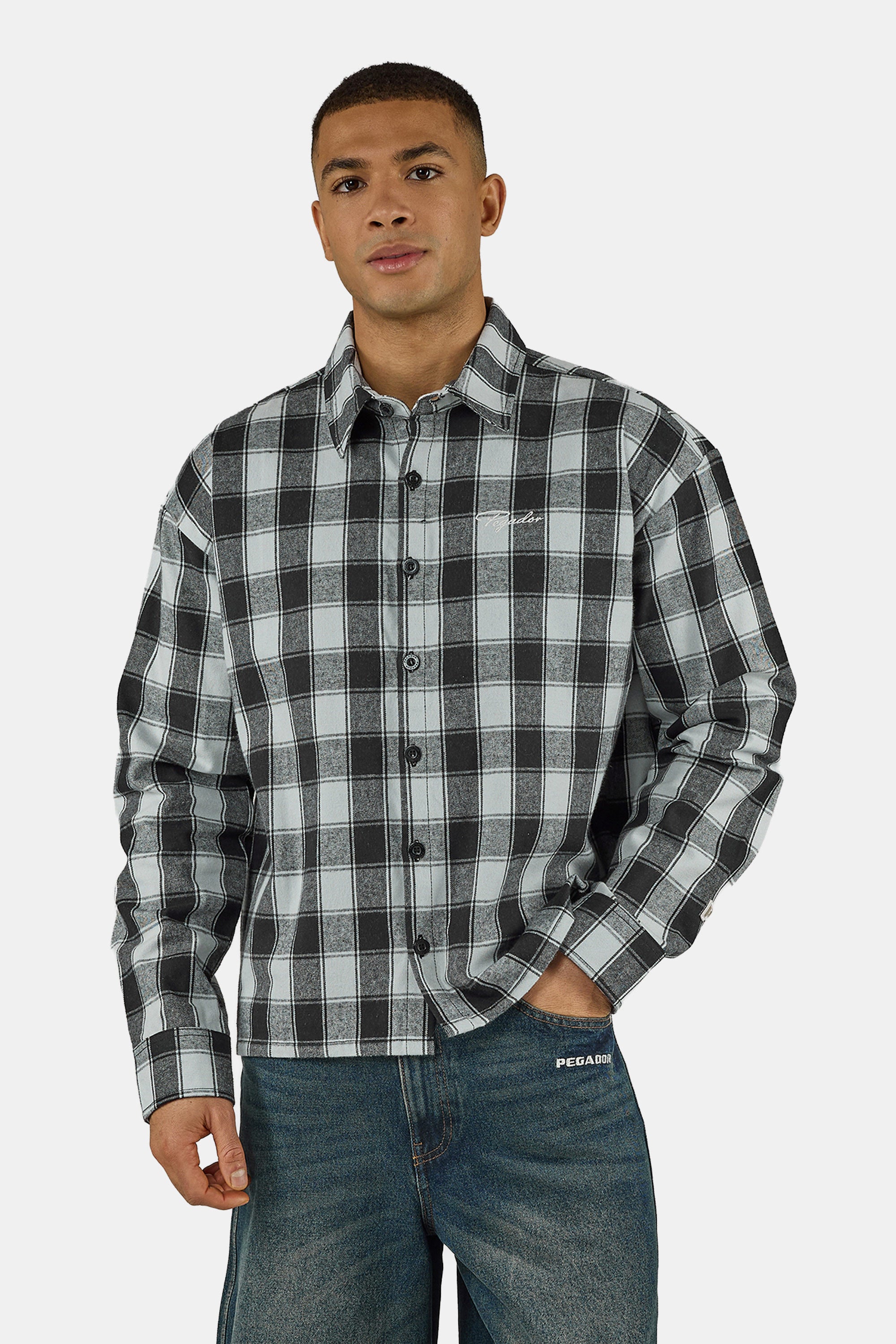 PEGADOR Langarmhemd "Bevill Flannel Shirt" Baumwolle, regular fit