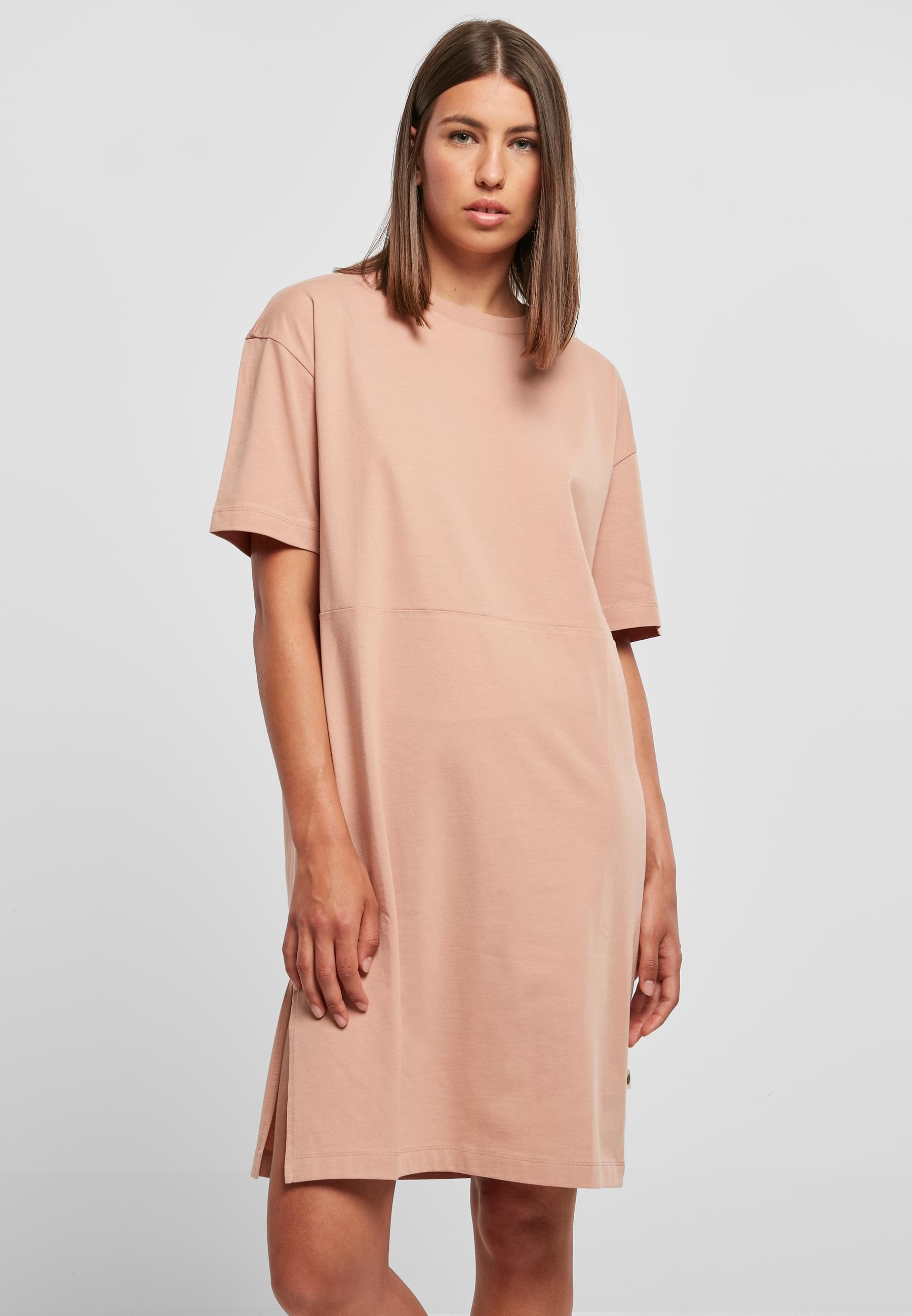 URBAN CLASSICS Shirtkleid »Urban Classics Damen Ladies Organic Oversized Slit Tee Dress«, (1 tlg.)