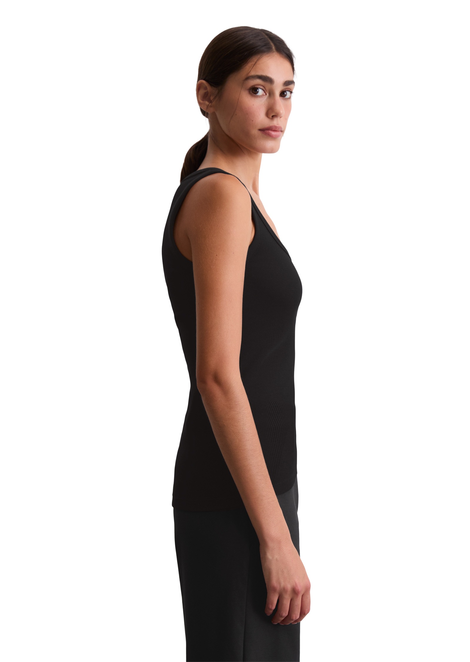 Marc OPolo T-Shirt "aus elastischem Rippjersey" günstig online kaufen