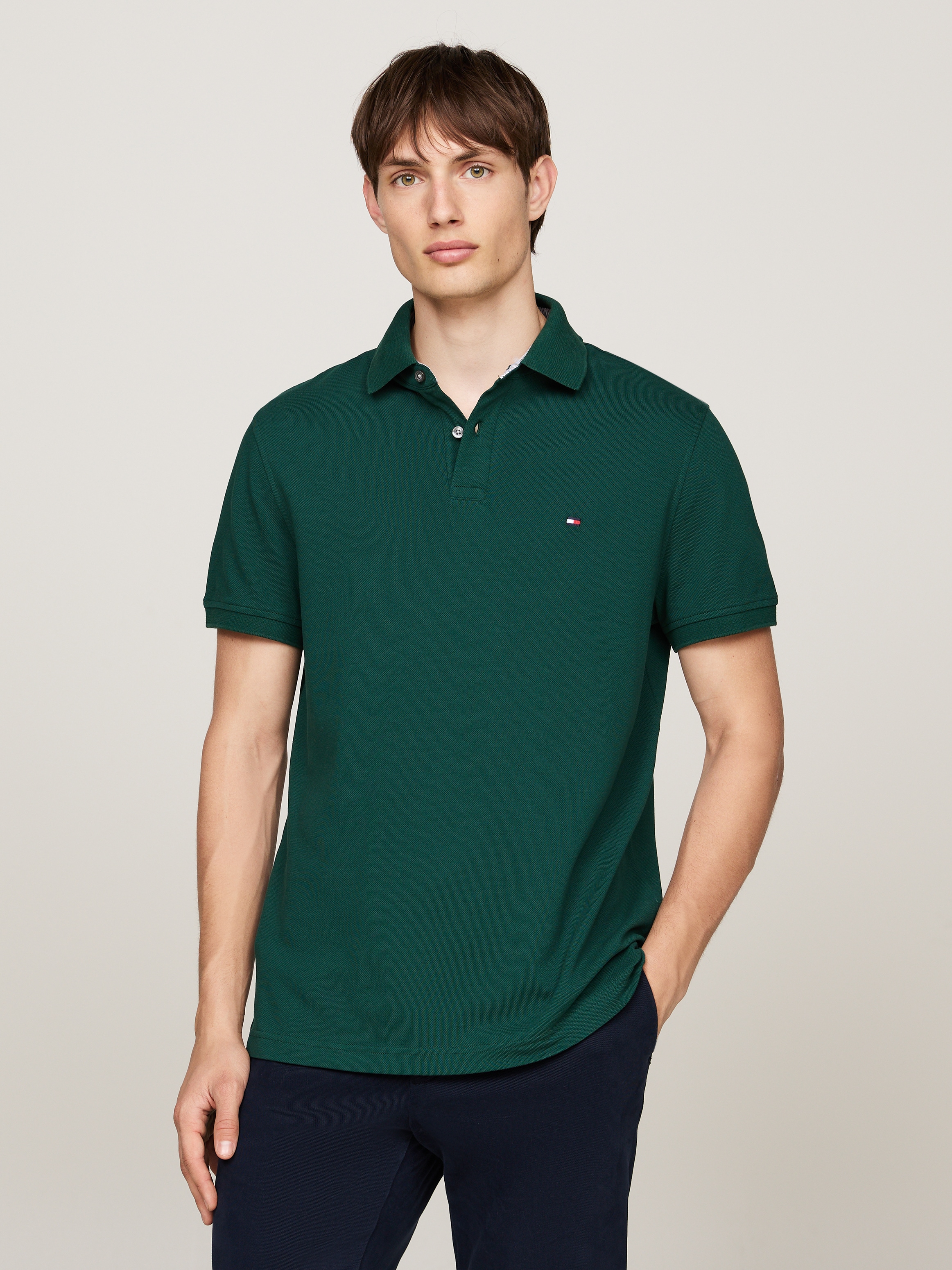 Tommy Hilfiger Poloshirt "1985 REGULAR POLO", mit Tommy Hilfiger Kontraststreifen innen am Kragen