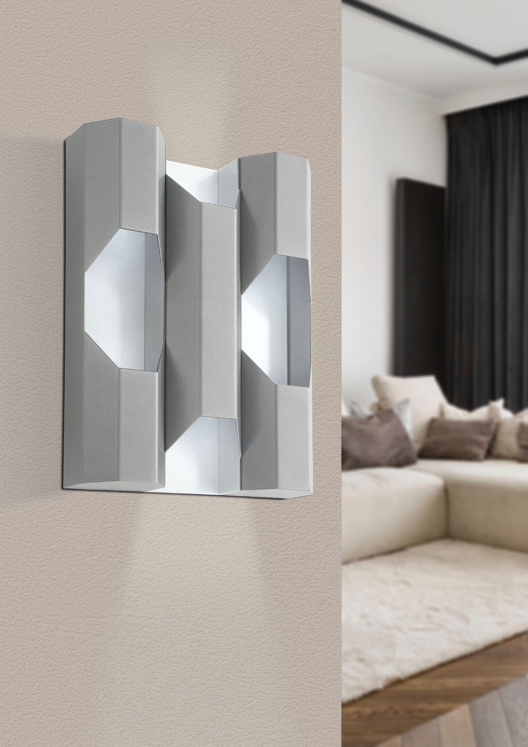 EGLO Wandlampe»ZINACUA«, für Leuchtmittel 3 x GU10