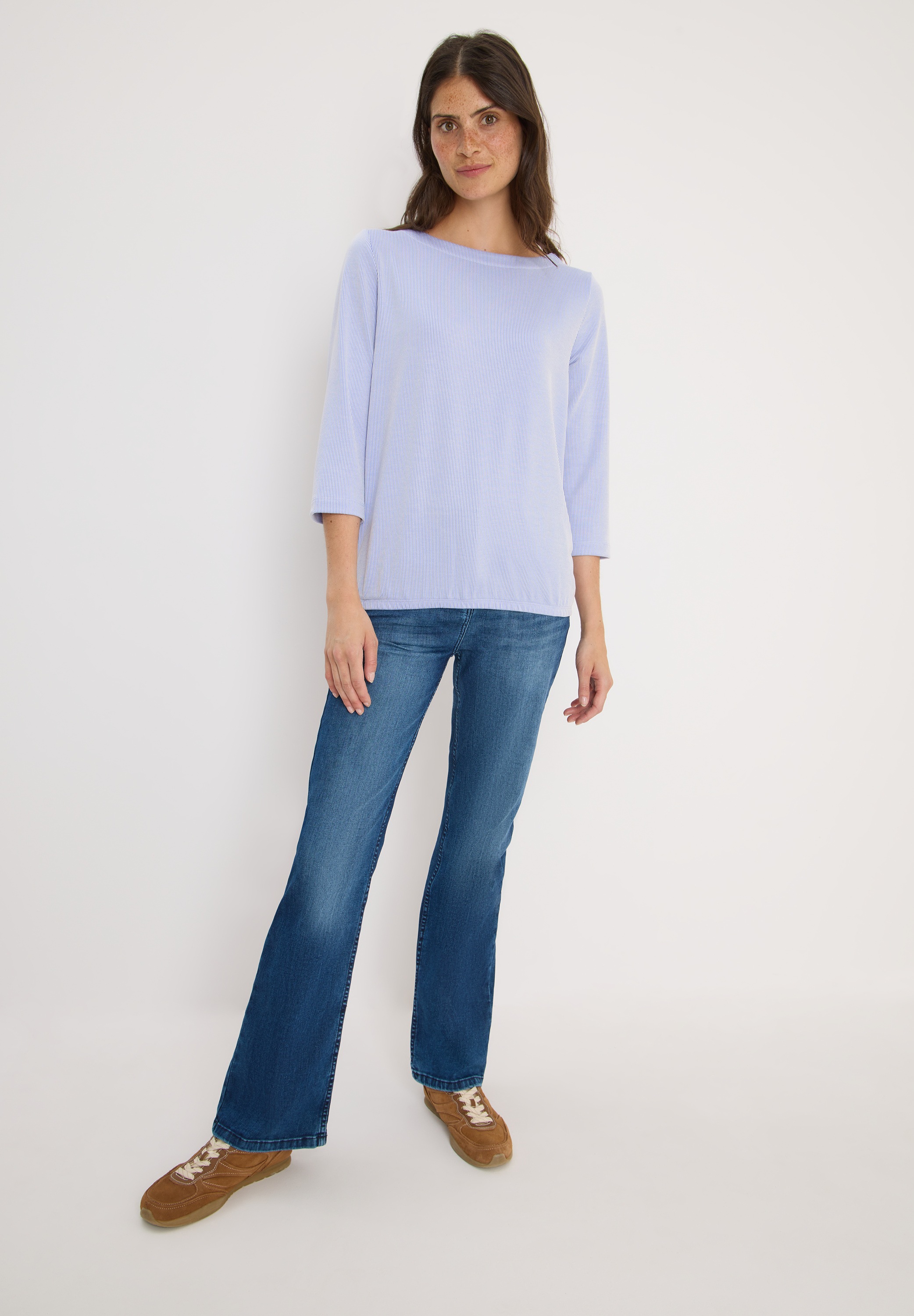 Cecil 3/4-Arm-Shirt, mit U-Boot-Ausschnitt