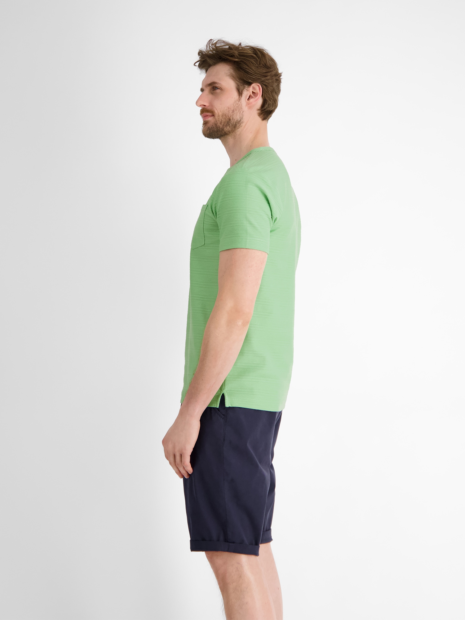 LERROS Henleyshirt »LERROS Serafino-Shirt, sommerlich-tonal gestreift«