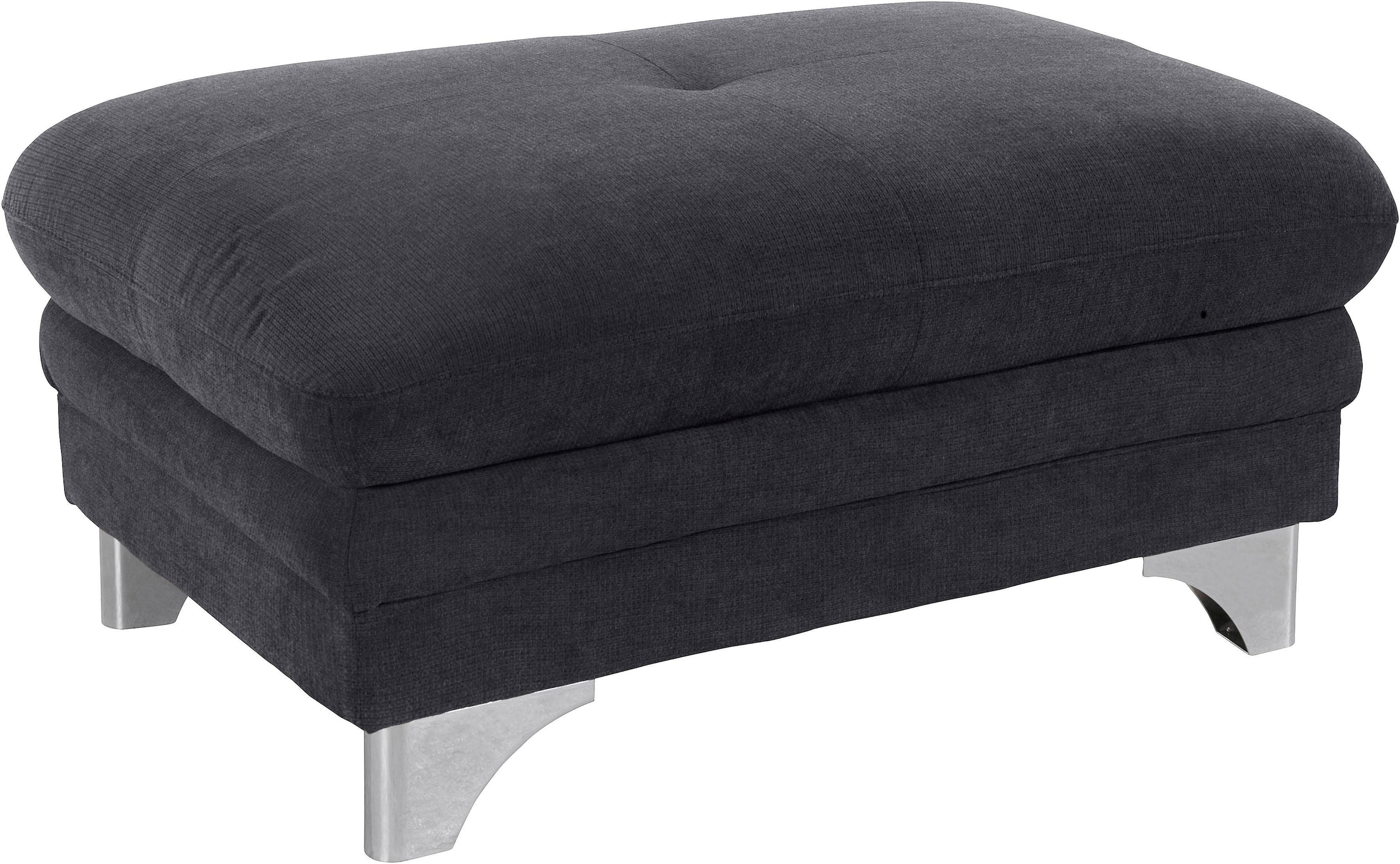Hocker COTTA "Enterprise", schwarz, B:98cm H:44cm T:67cm, Struktur (100% Polyester );Chenille (90% Polyester; 10% Polyamid ), Hocker, Hocker