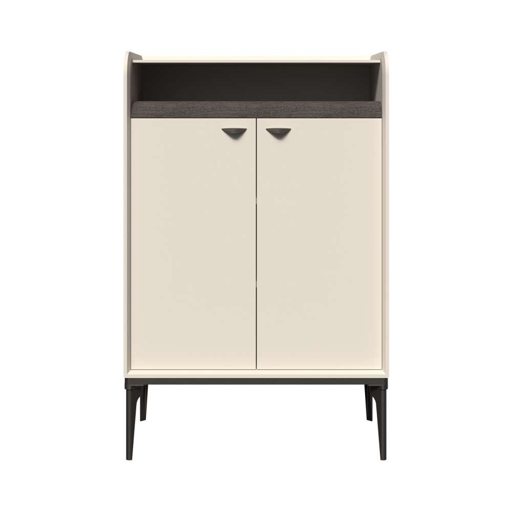 INOSIGN Highboard »Sofy  Sideboard, Kommode, Anrichte, Schrank« UV lackiert, Soft Close Funktion, Metallgestell in Anthrazit Dekor