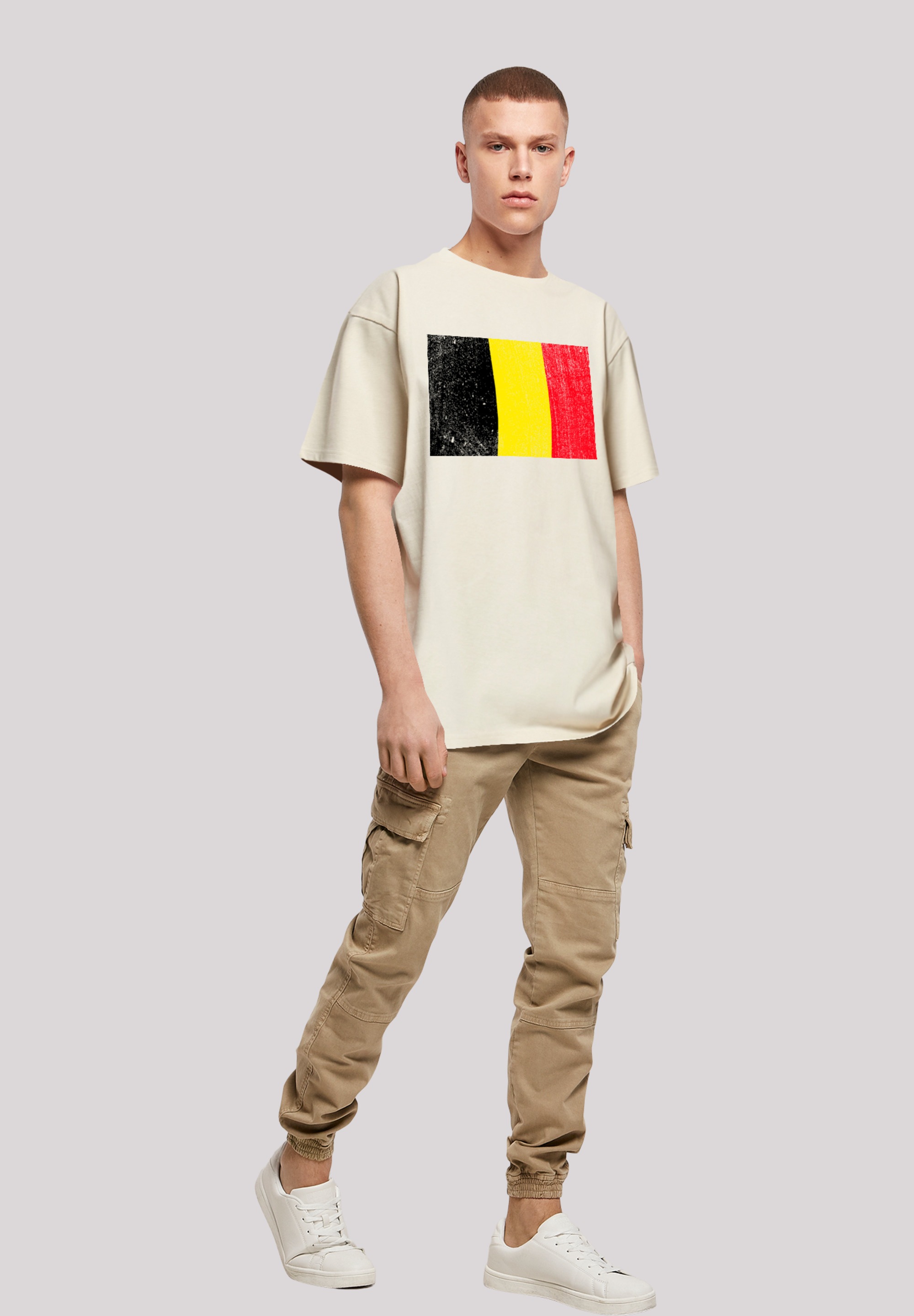 F4NT4STIC T-Shirt »Belgium Belgien Flagge«, Print