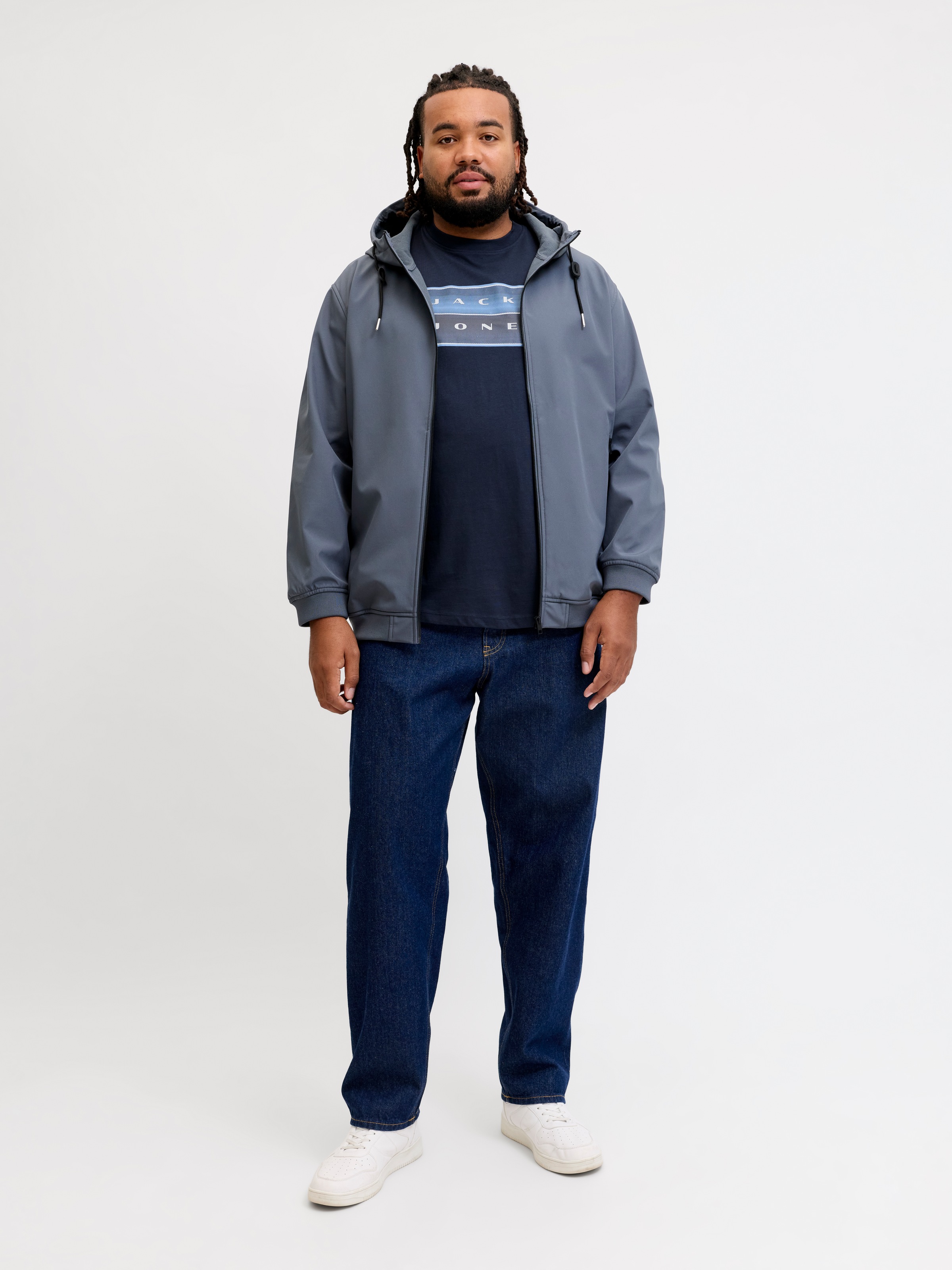 Jack & Jones PlusSize T-Shirt »JCOFUSION BOX PRINT TEE SS CN PLS« Baumwolle, regular fit