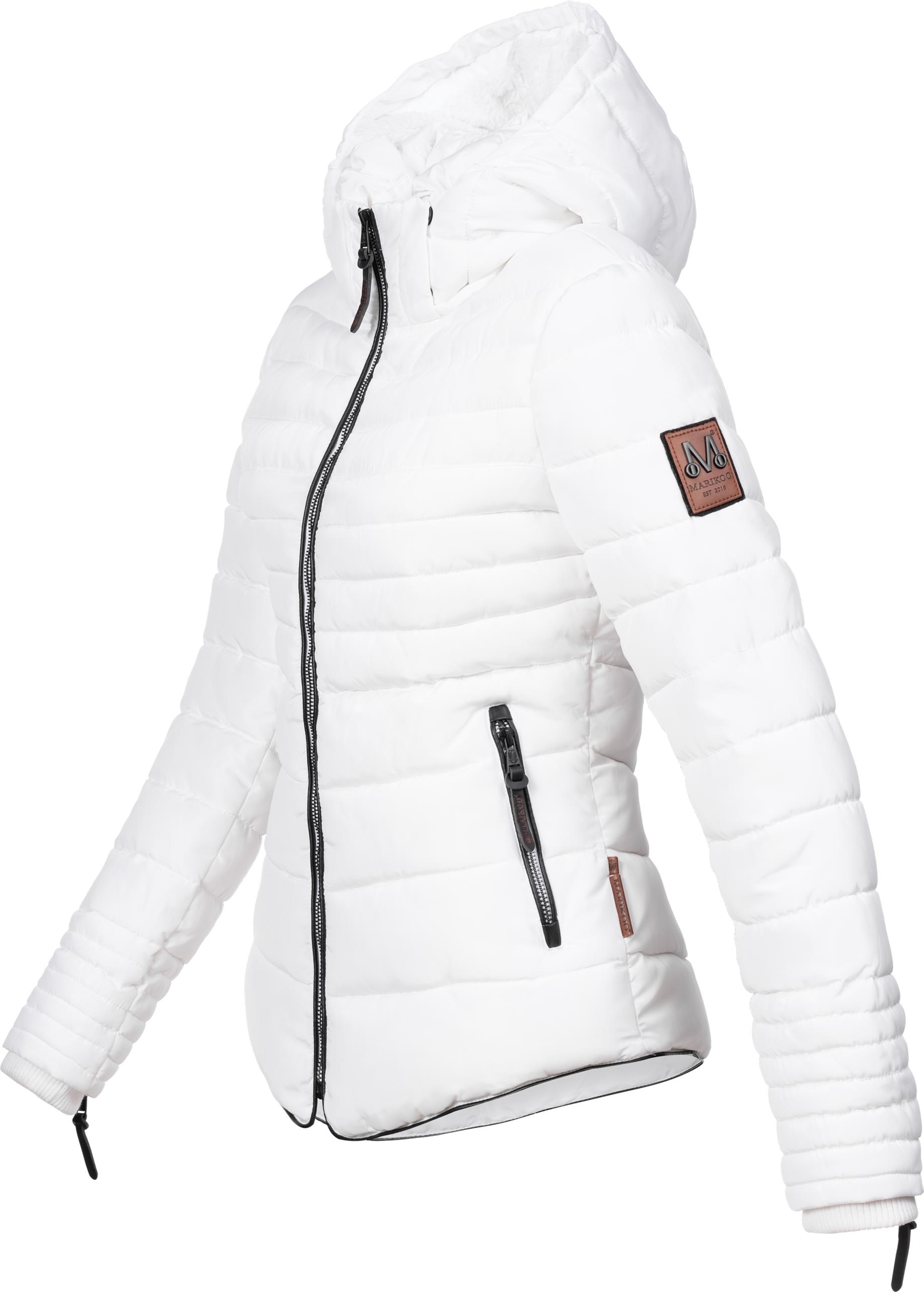 Marikoo Winterjacke »Amber« mit Kapuze stylische Steppjacke mit Teddyfutter