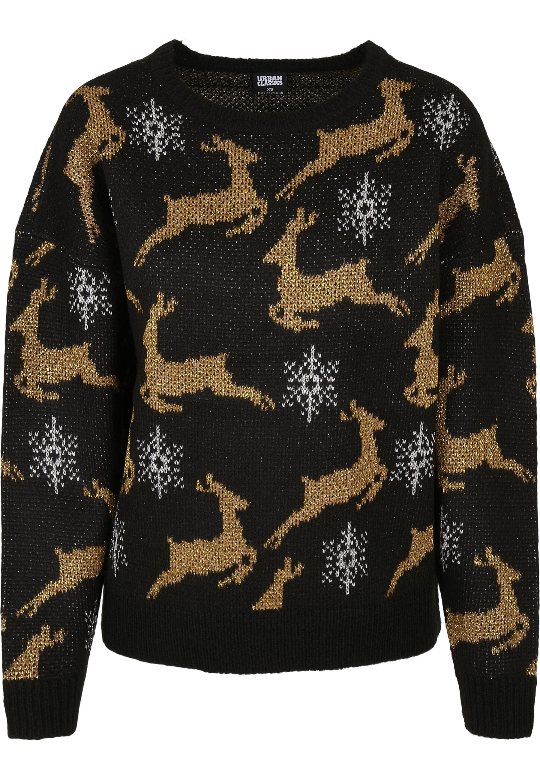 URBAN CLASSICS Rundhalspullover "Urban Classics Damen Ladies Oversized Christmas Sweater" 1 Stk.