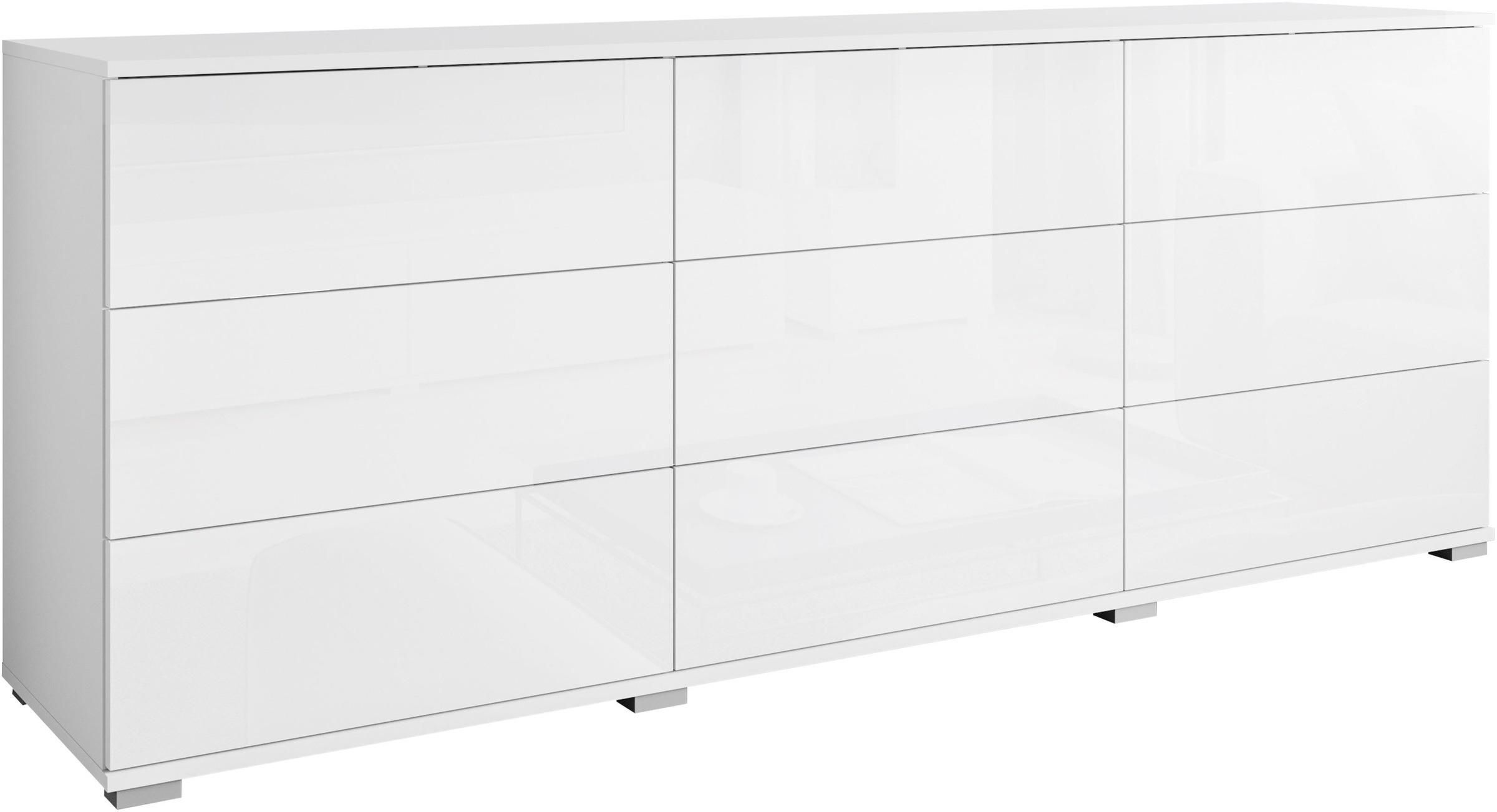 OTTO home Sideboard »Kenia, Kommode, 180 cm breit, mit 9 Schubladen« 1 Stk. tlg. Push-to-Open-System und großzügiger Stauraum