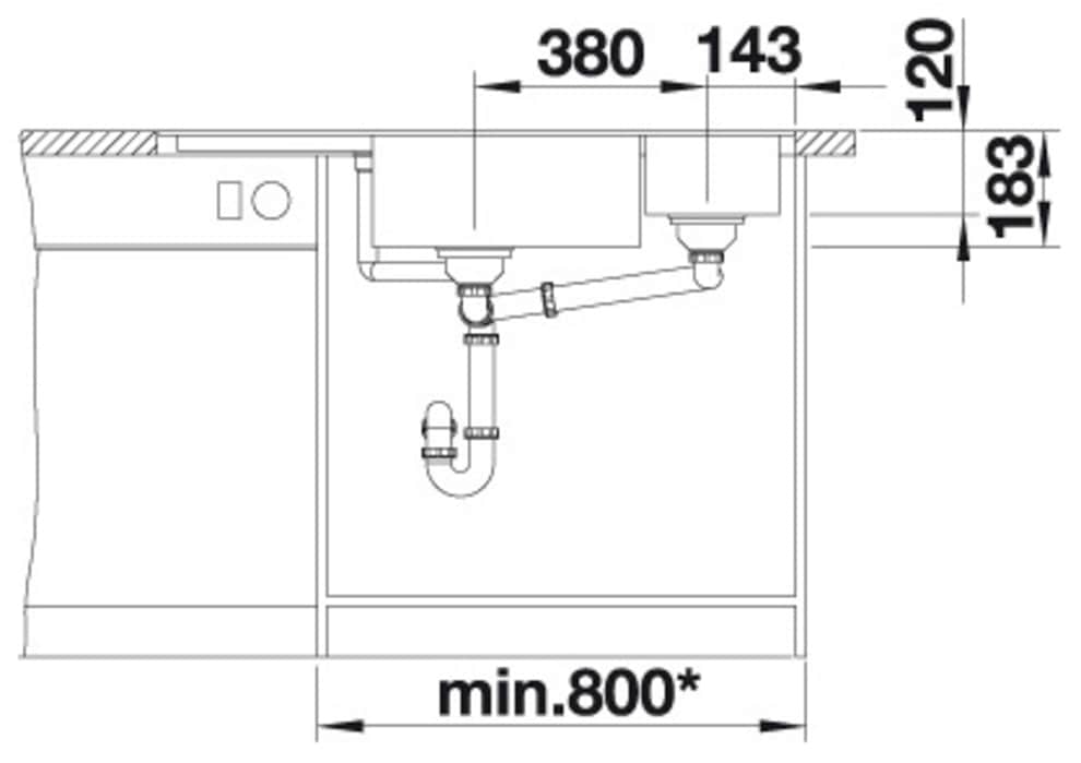 Blanco Granitspüle »BLANCODELTA II-F« 1 Stk. tlg. erhältlich in mehreren Farben, inkl Multifunktionsschale aus Edelstahl
