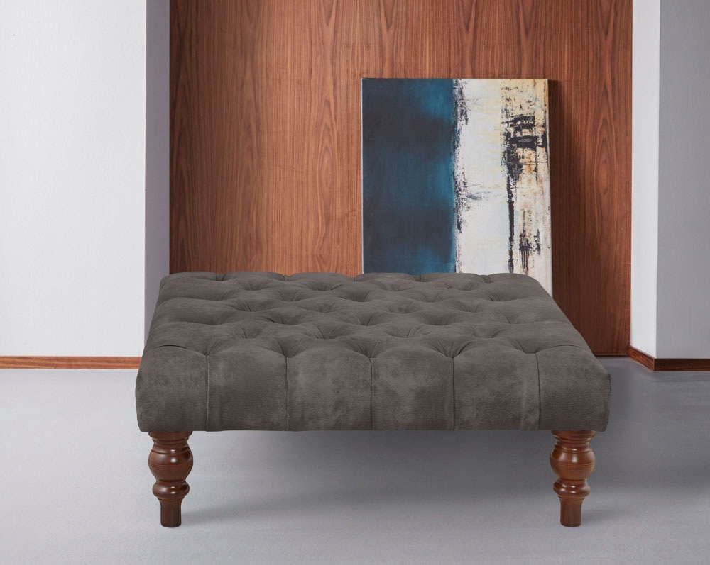 Home affaire Polsterhocker »Chesterfield« mit Knopfheftung , auch in Leder