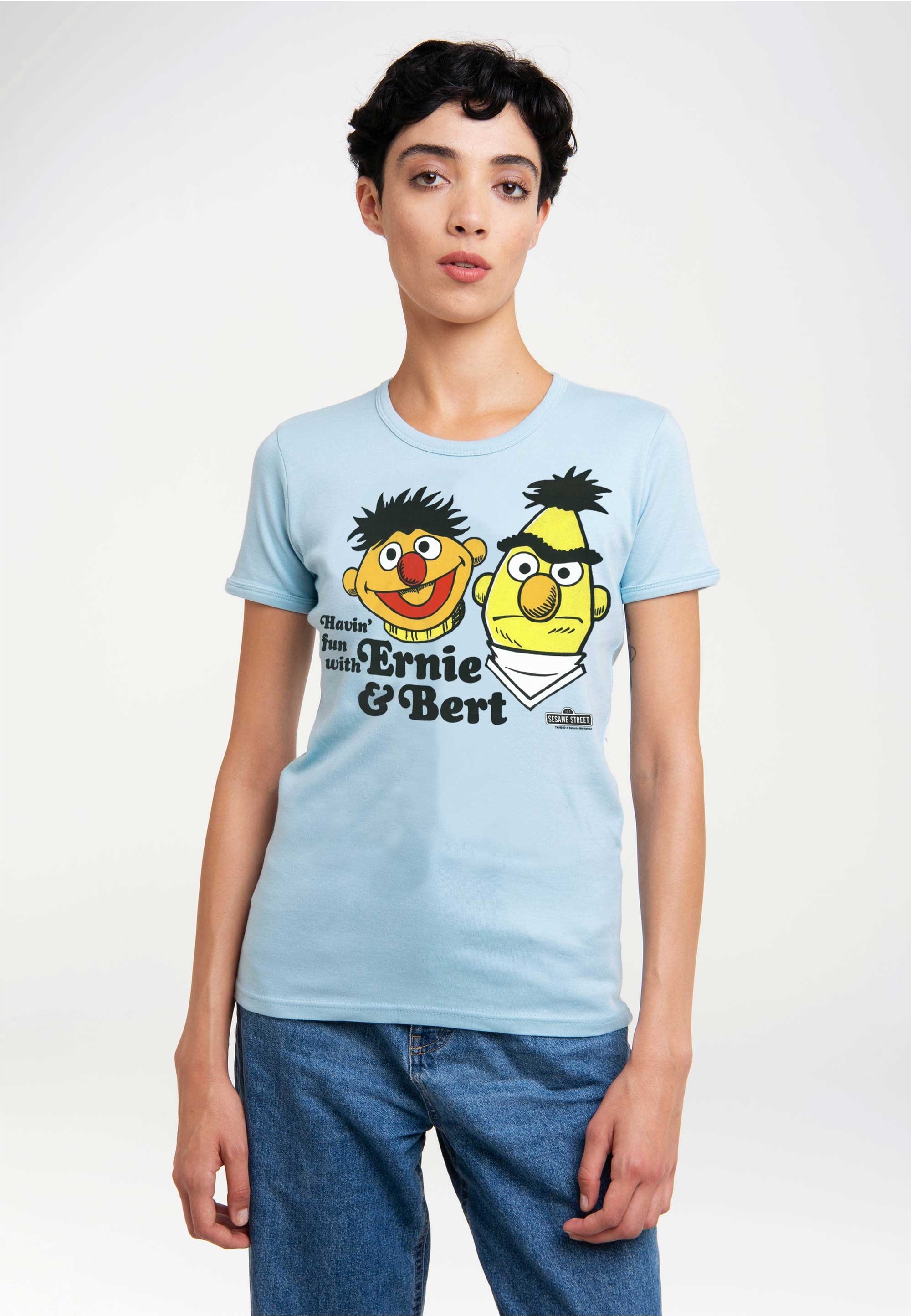 T-Shirt »Ernie und Bert«, mit lizenziertem Originaldesign