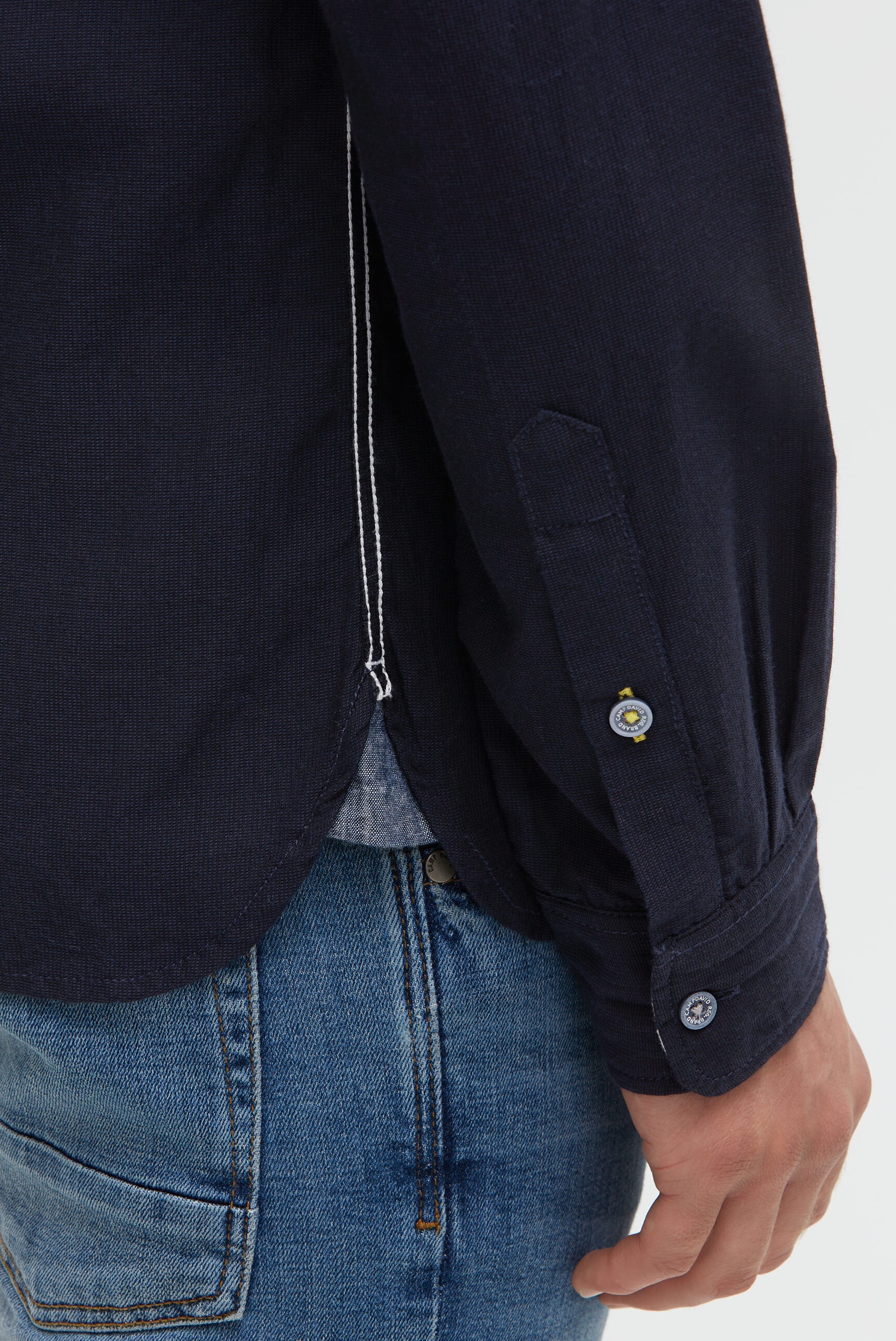 CAMP DAVID Langarmhemd aus Baumwolle